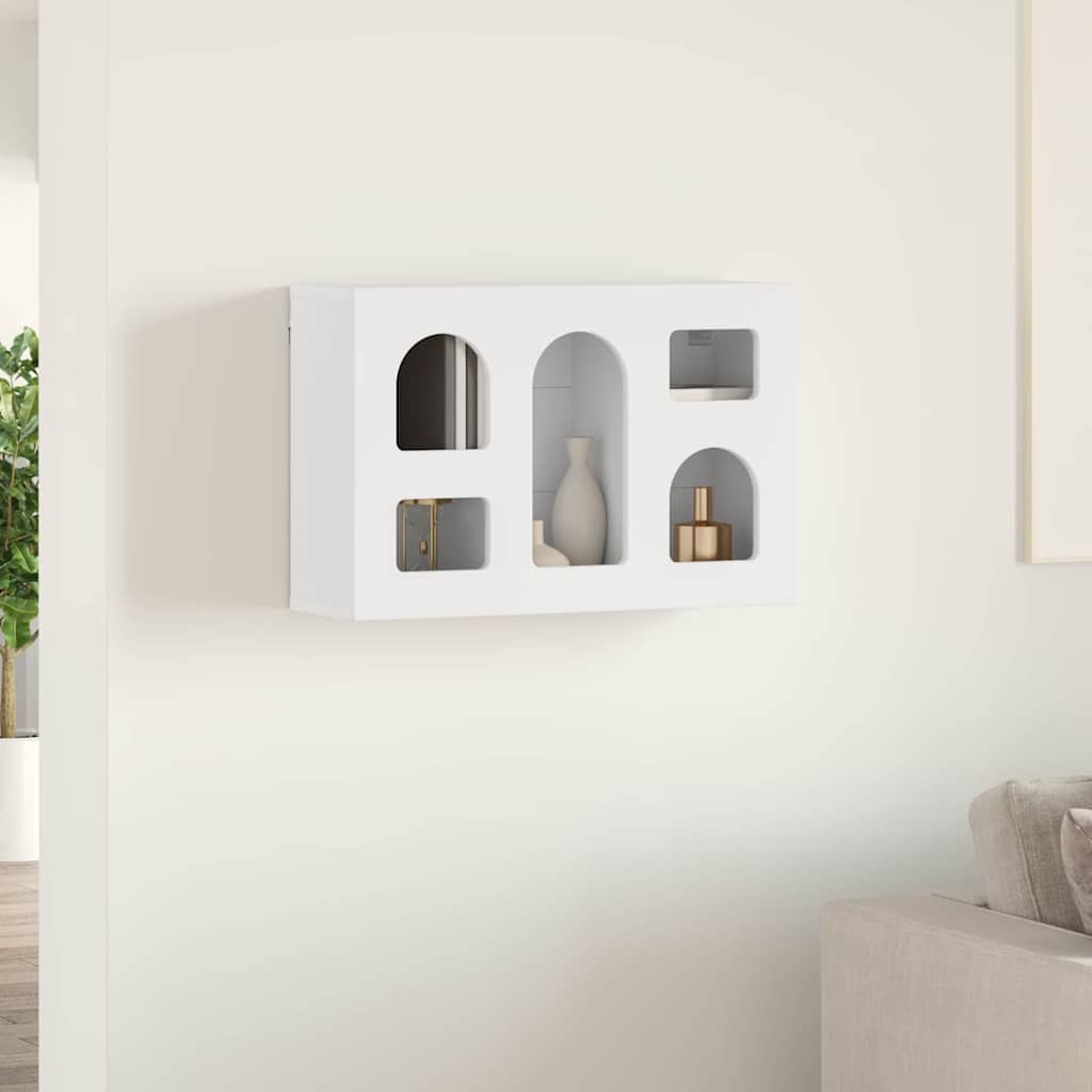 Függő szekrény polcokkal ELST Fehér 60 x 20 x 40 cm Szerelt Fa