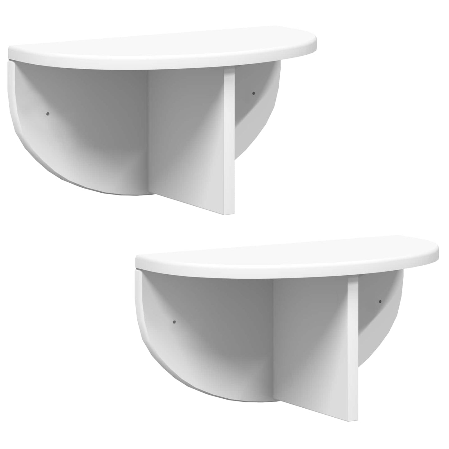 Falpolc Falra szerelhető 2 pcs Fehér 38 x 19 x 19 cm Szerelt Fa