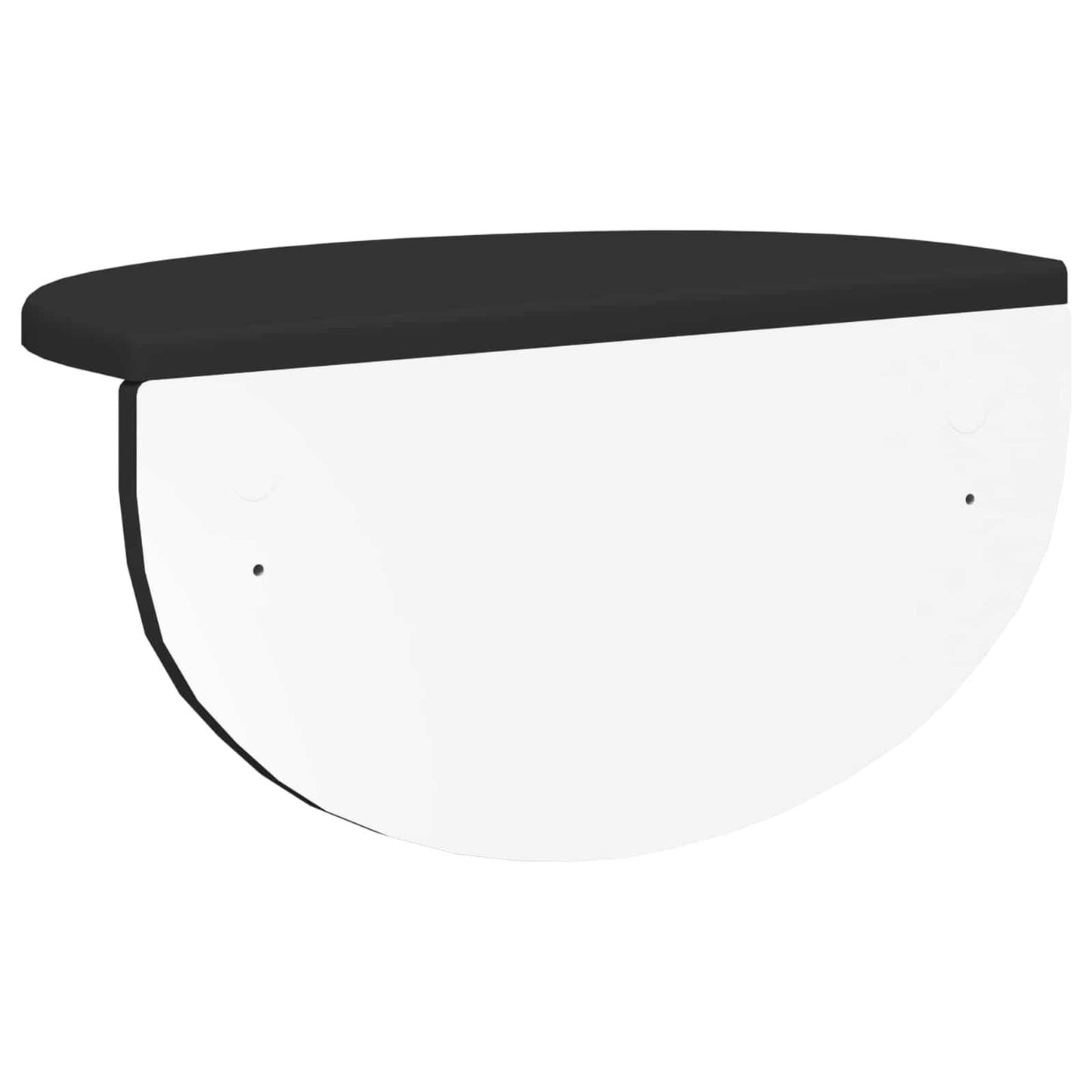 Falpolc Falra szerelhető 2 pcs Fekete 38 x 19 x 19 cm