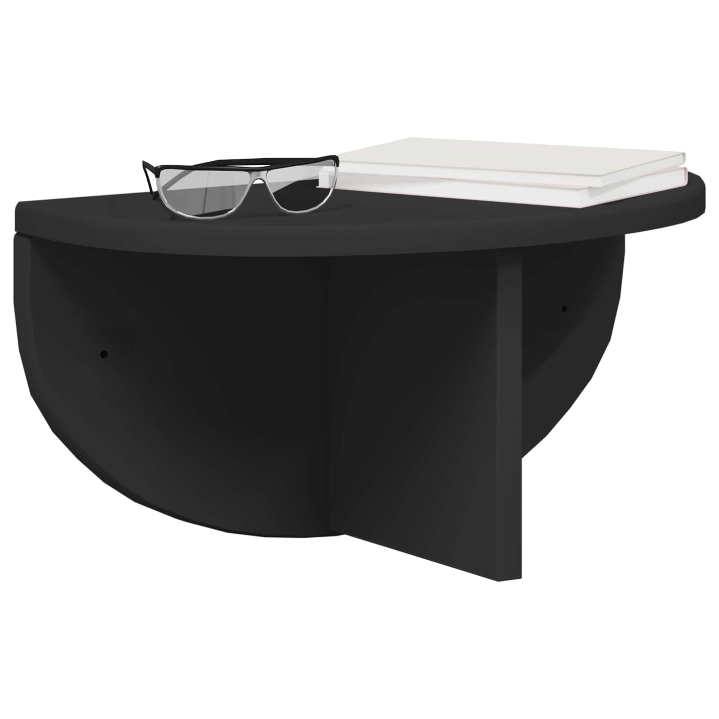 Falpolc Falra szerelhető 2 pcs Fekete 38 x 19 x 19 cm