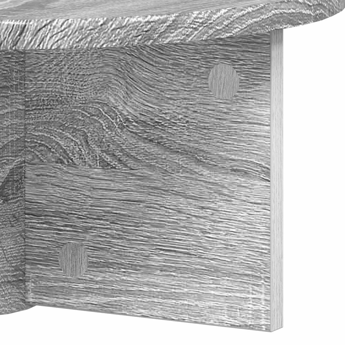 Falpolc Falra szerelhető 2 pcs Szürke Sonoma 38 x 19 x 19 cm