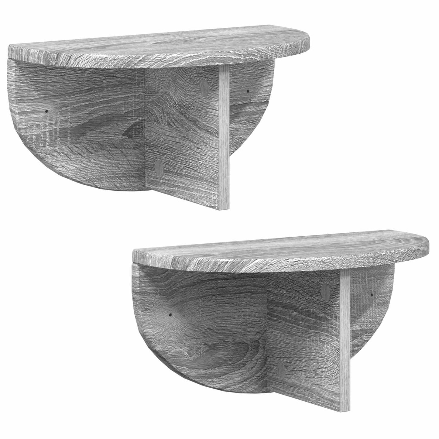 Falpolc Falra szerelhető 2 pcs Szürke Sonoma 38 x 19 x 19 cm