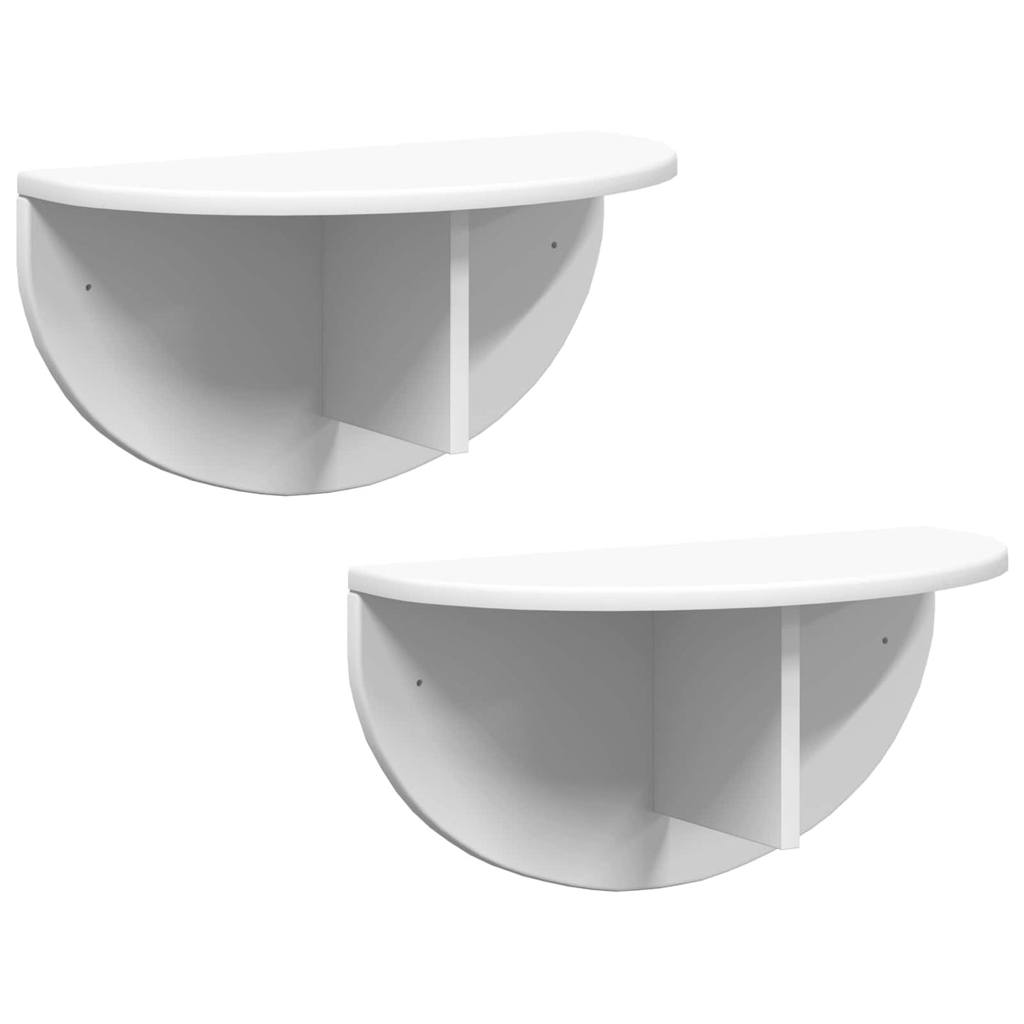 Falpolc Falra szerelhető 2 pcs Fehér 48 x 24 x 24 cm Szerelt Fa