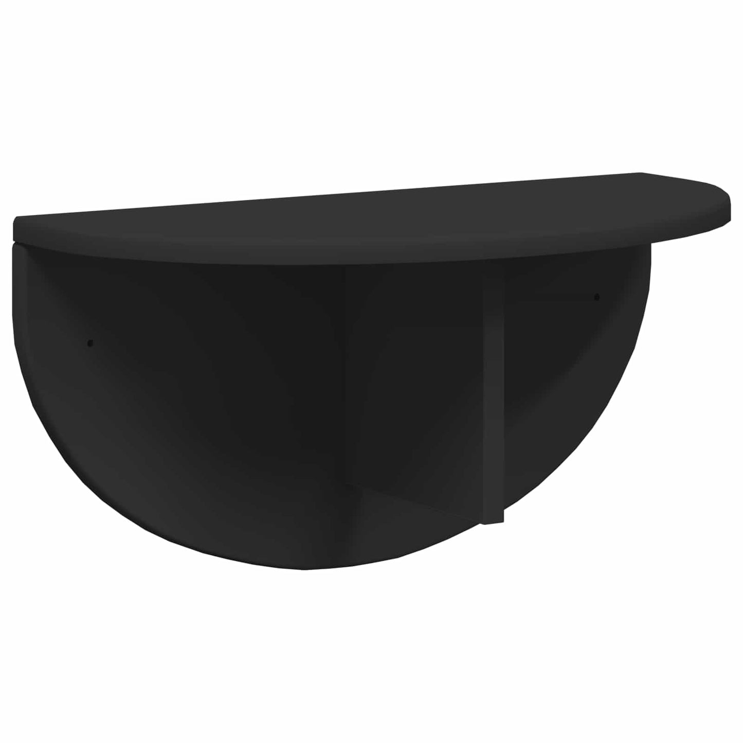 Falpolc Falra szerelhető 2 pcs Fekete 48 x 24 x 24 cm