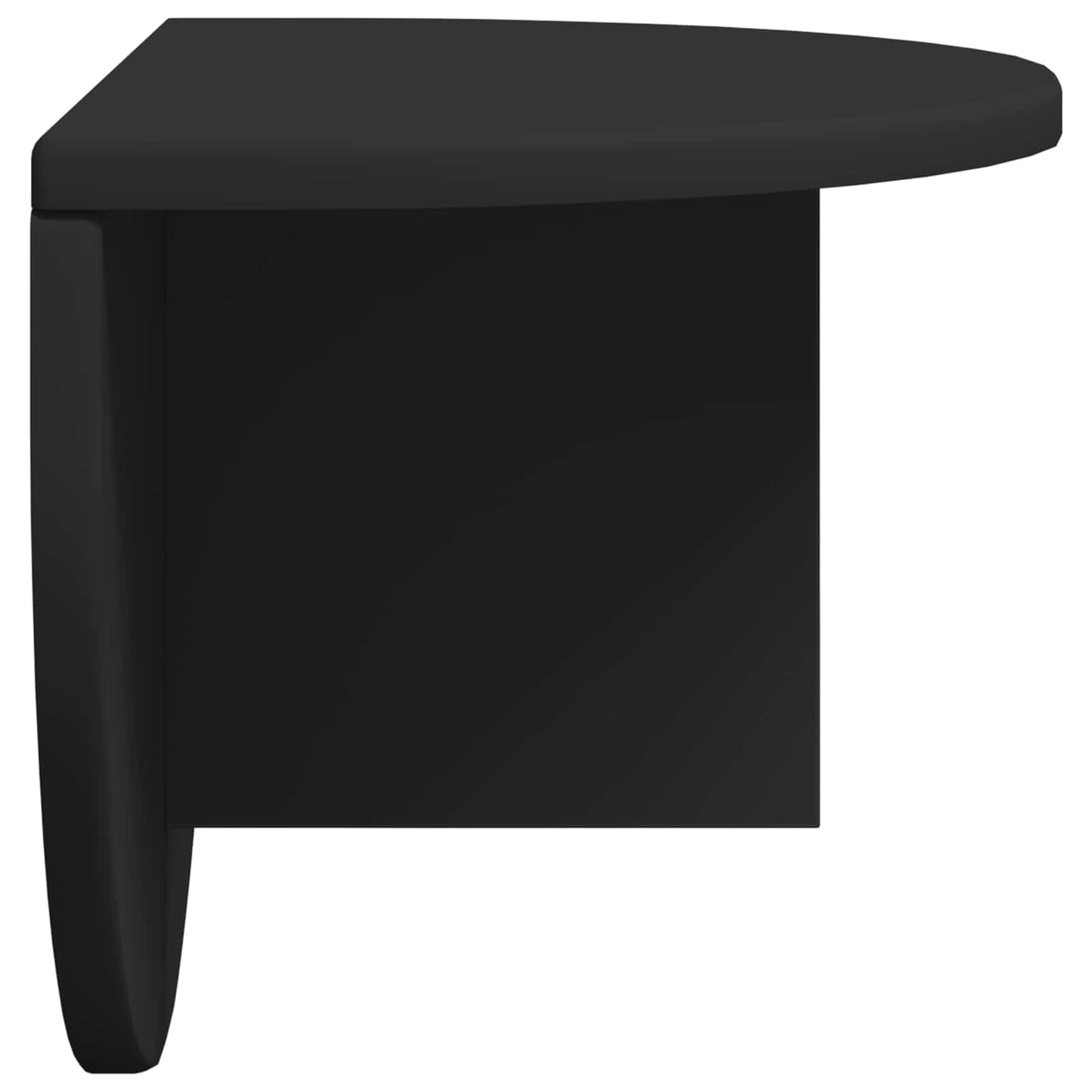 Falpolc Falra szerelhető 2 pcs Fekete 48 x 24 x 24 cm