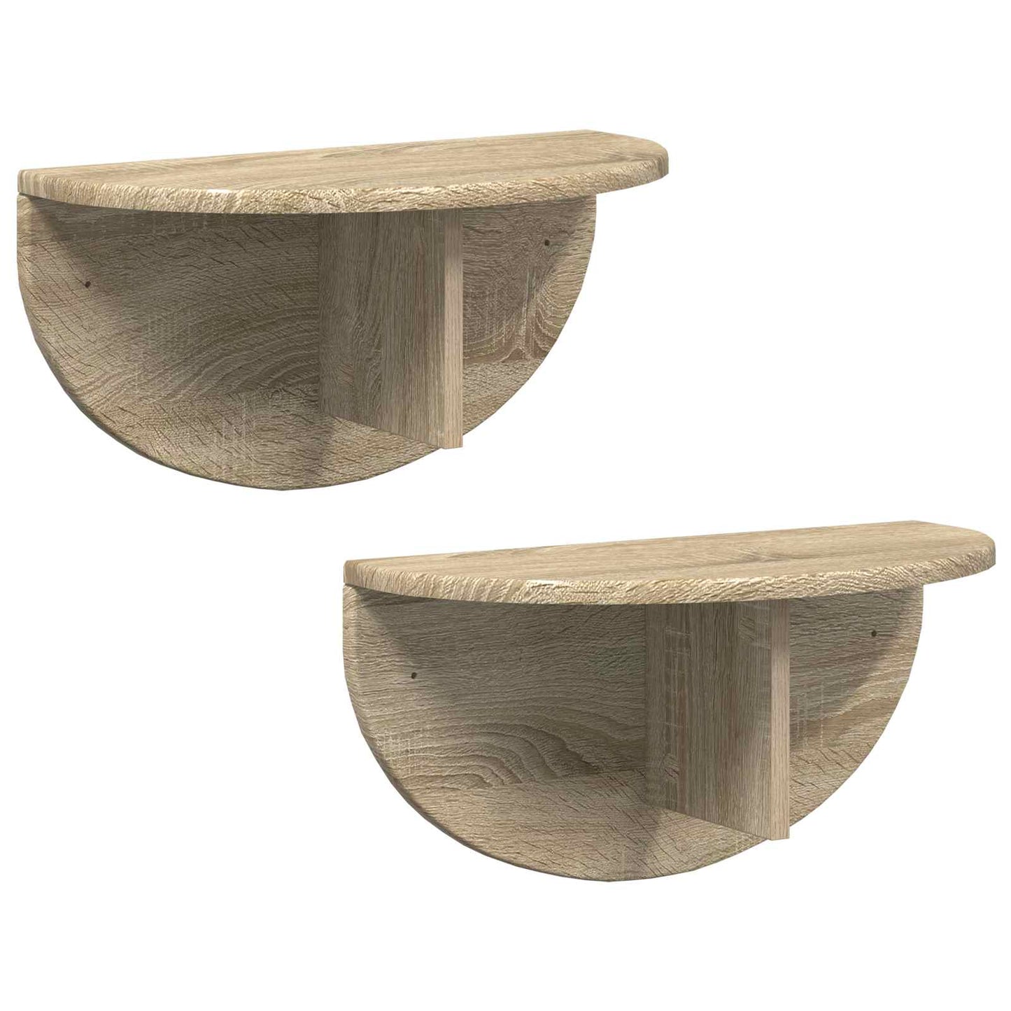 Falpolc 2 pcs Sonoma tölgy 48 x 24 x 24 cm Faanyag