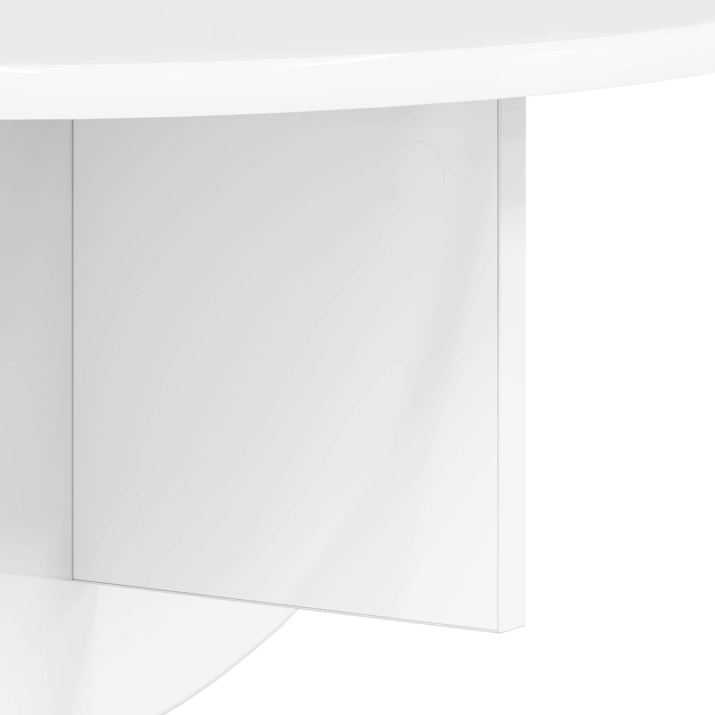 Falpolc 2 pcs Magas Fényű Fehér 48 x 24 x 24 cm Faanyag