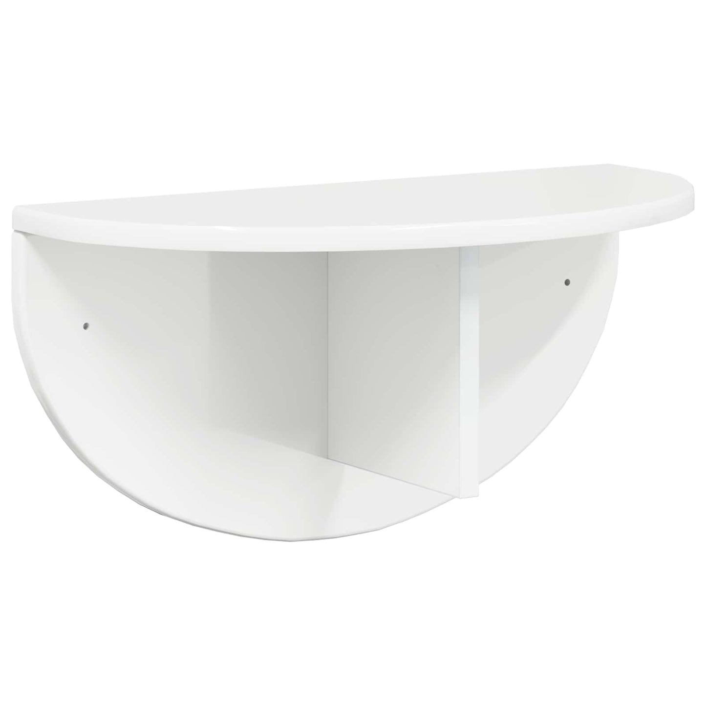 Falpolc 2 pcs Magas Fényű Fehér 48 x 24 x 24 cm Faanyag