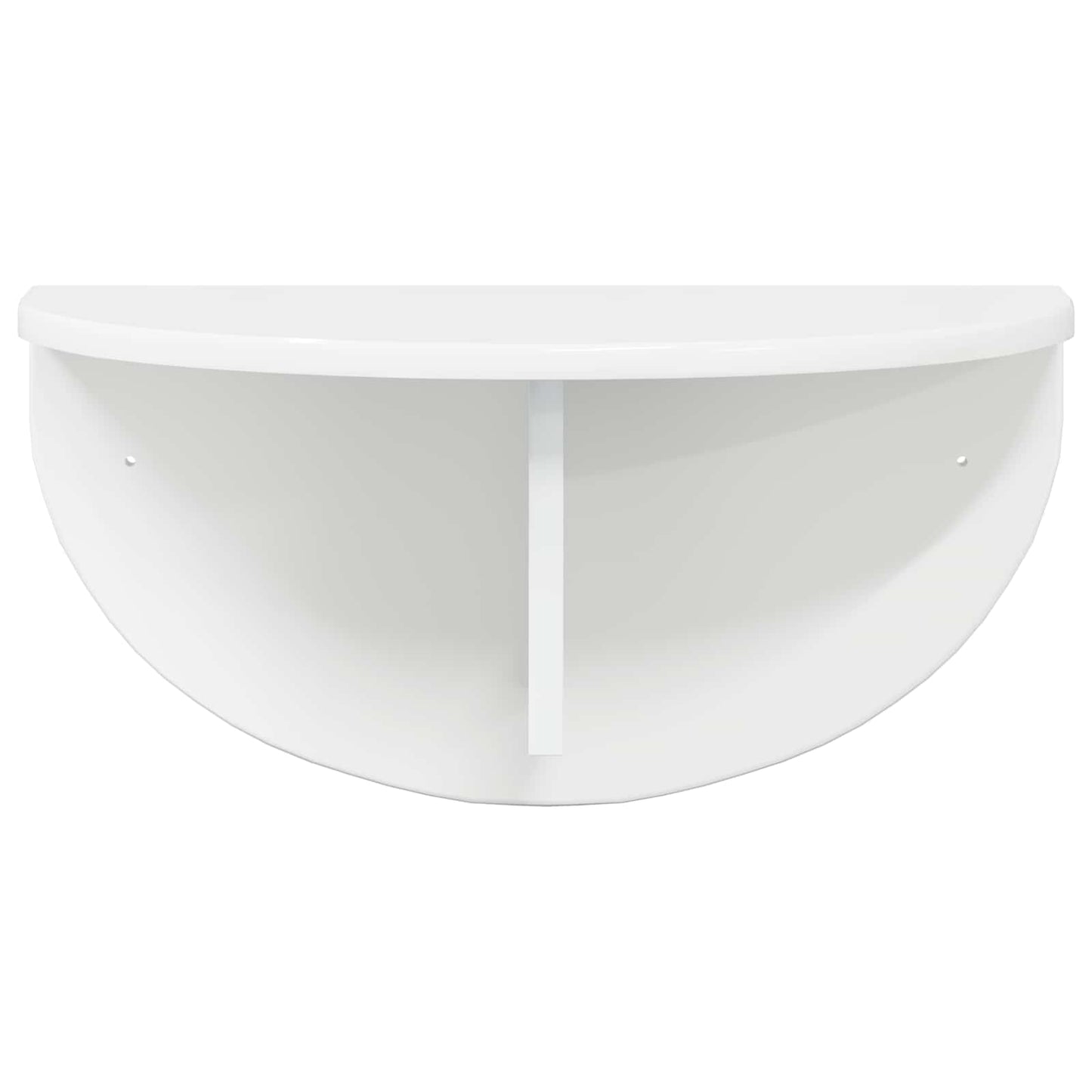 Falpolc 2 pcs Magas Fényű Fehér 48 x 24 x 24 cm Faanyag