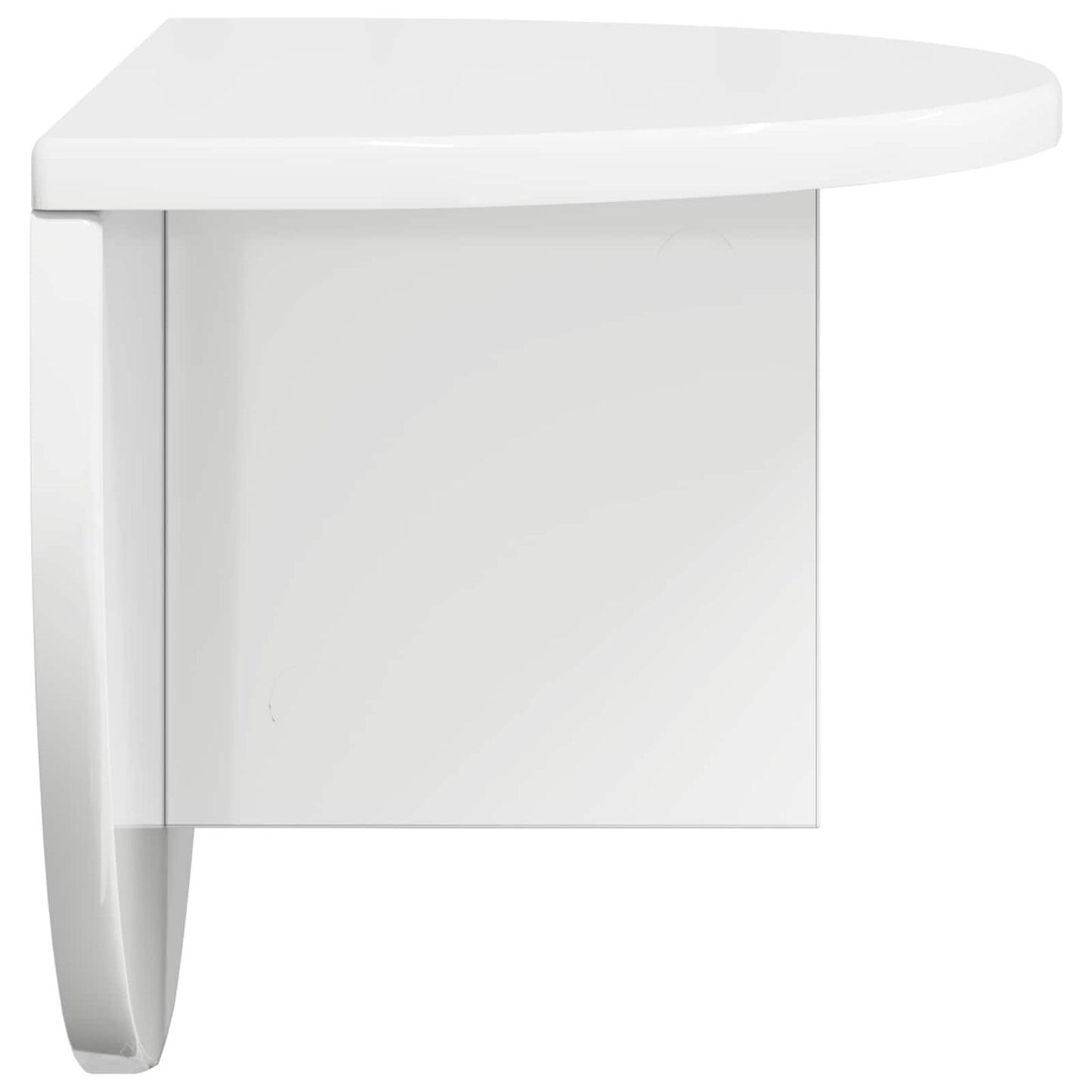 Falpolc 2 pcs Magas Fényű Fehér 48 x 24 x 24 cm Faanyag