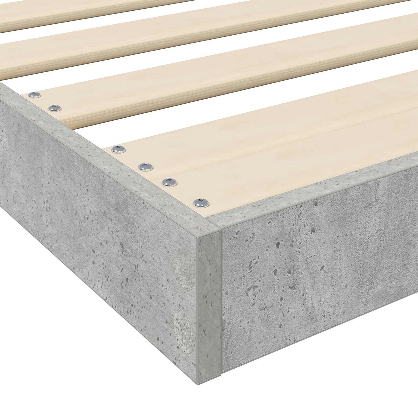 Földi ágykeret Beton Szürke 90 x 200 cm Szerelt Fa