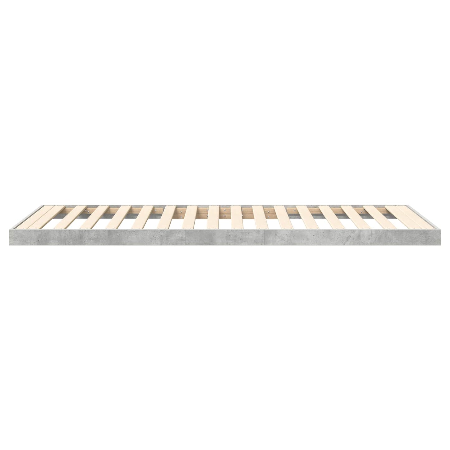 Földi ágykeret Beton Szürke 90 x 200 cm Szerelt Fa