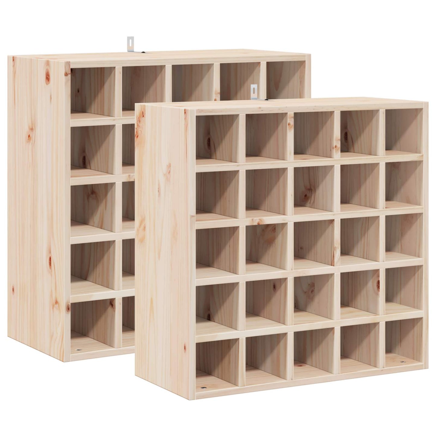 Borágas 2 pcs Természetes 56 x 25 x 56 cm Tömör fenyőfa