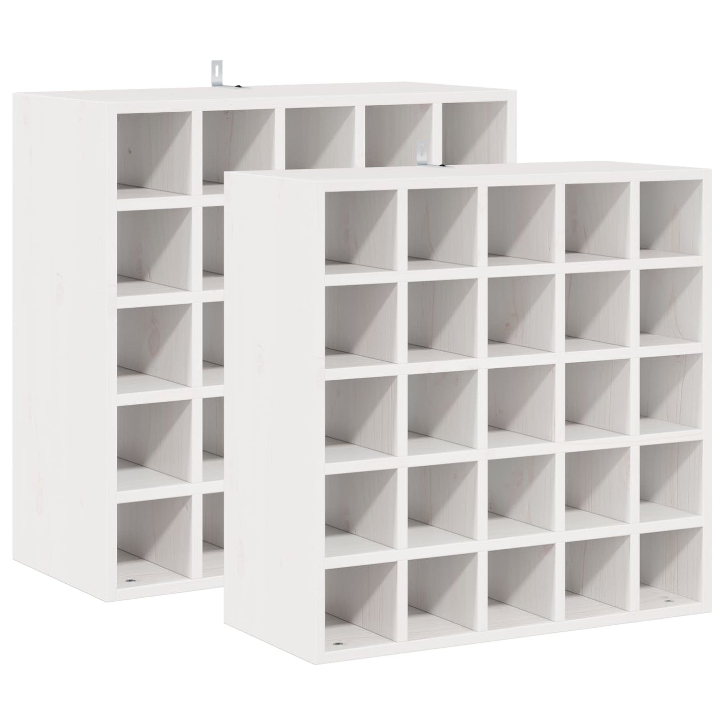 Borágas 2 pcs Fehér 56 x 25 x 56 cm Tömör fenyőfa