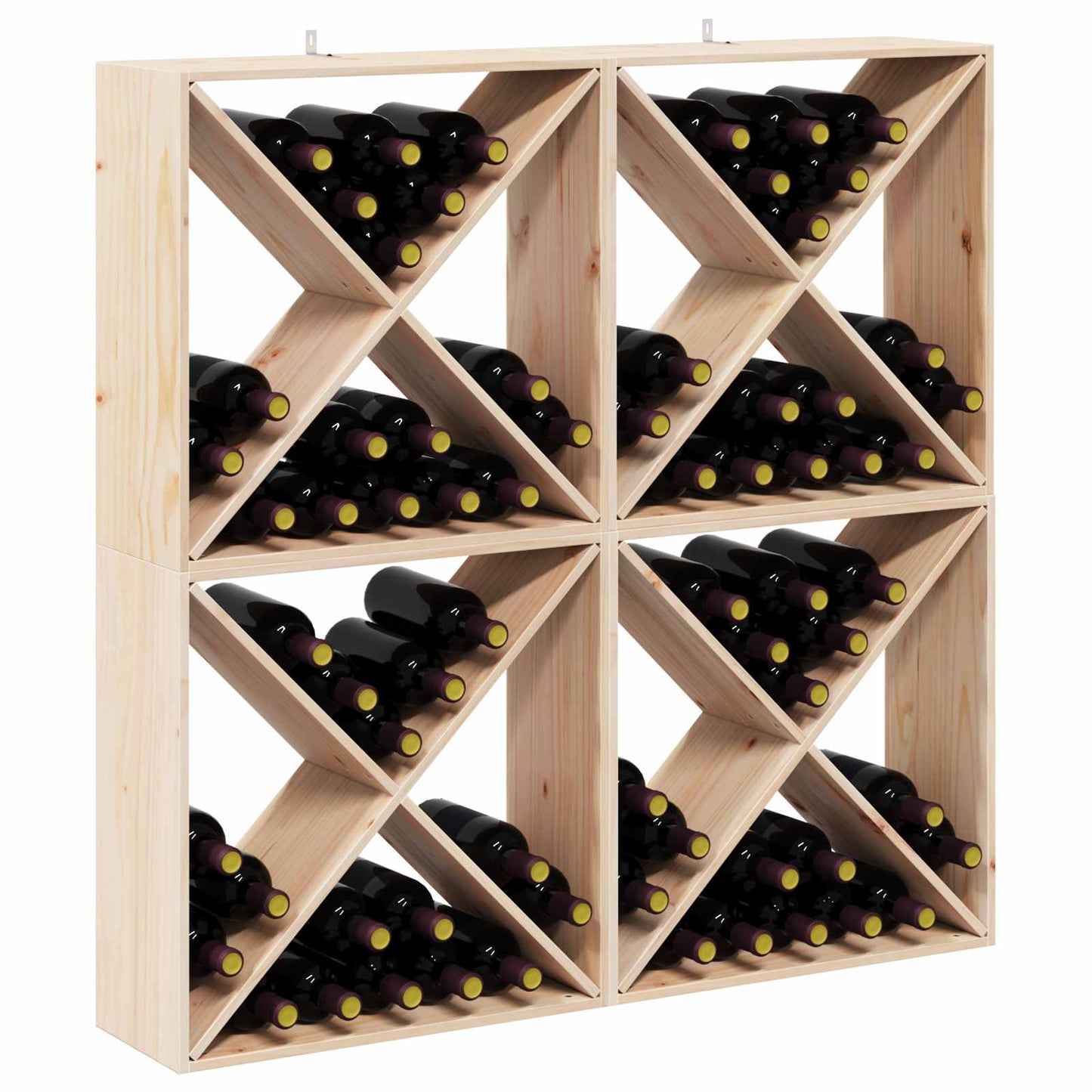 Borágas 4 pcs Természetes 62 x 25 x 62 cm Tömör fenyőfa