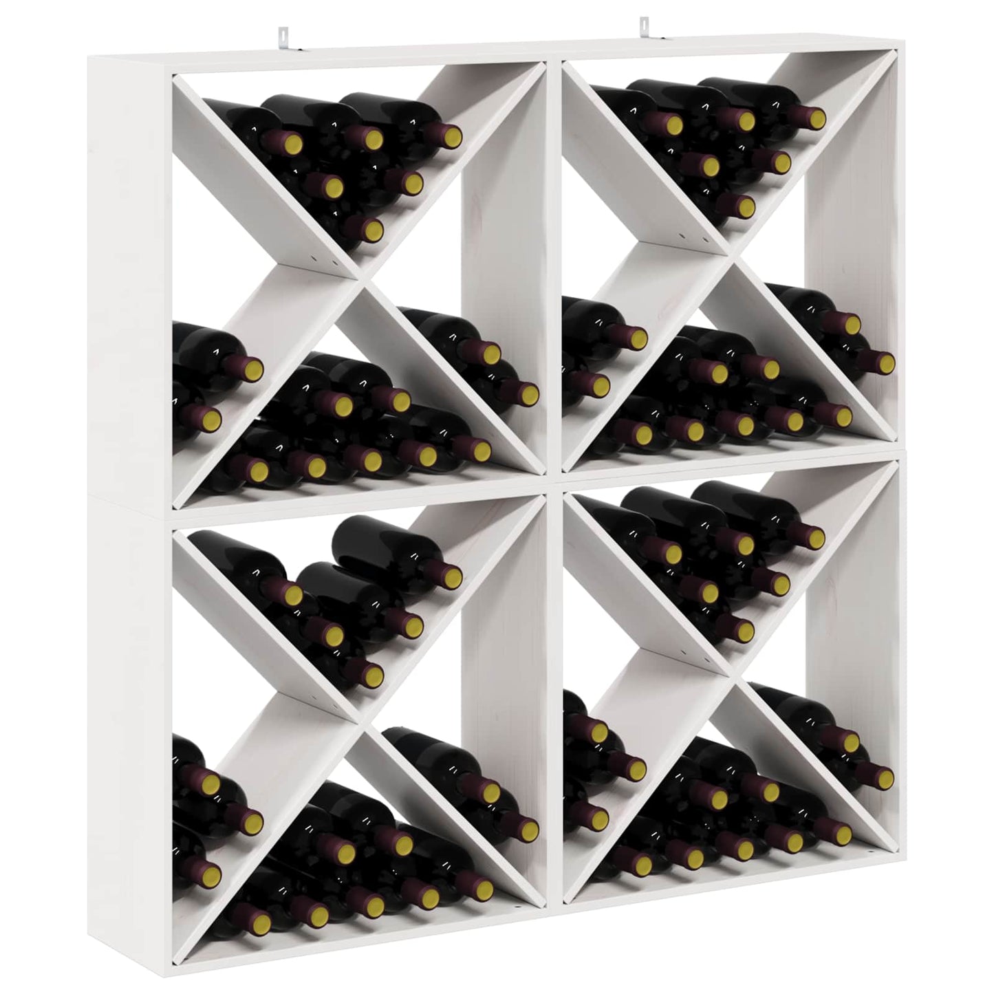 Borágas 4 pcs Fehér 62 x 25 x 62 cm Tömör fenyőfa