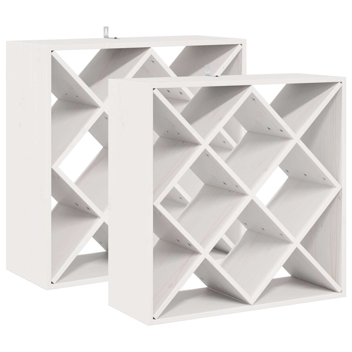 Borágas 2 pcs Fehér 62 x 25 x 62 cm Tömör fenyőfa
