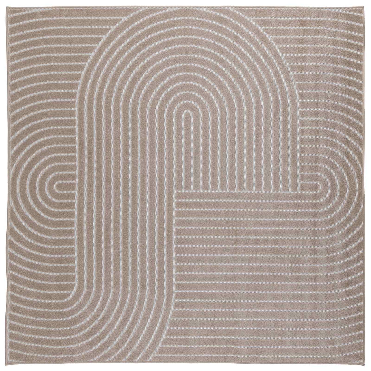 Területszőnyegek Négyzet PALMERAS Bézs 120 x 120 cm Poliészter
