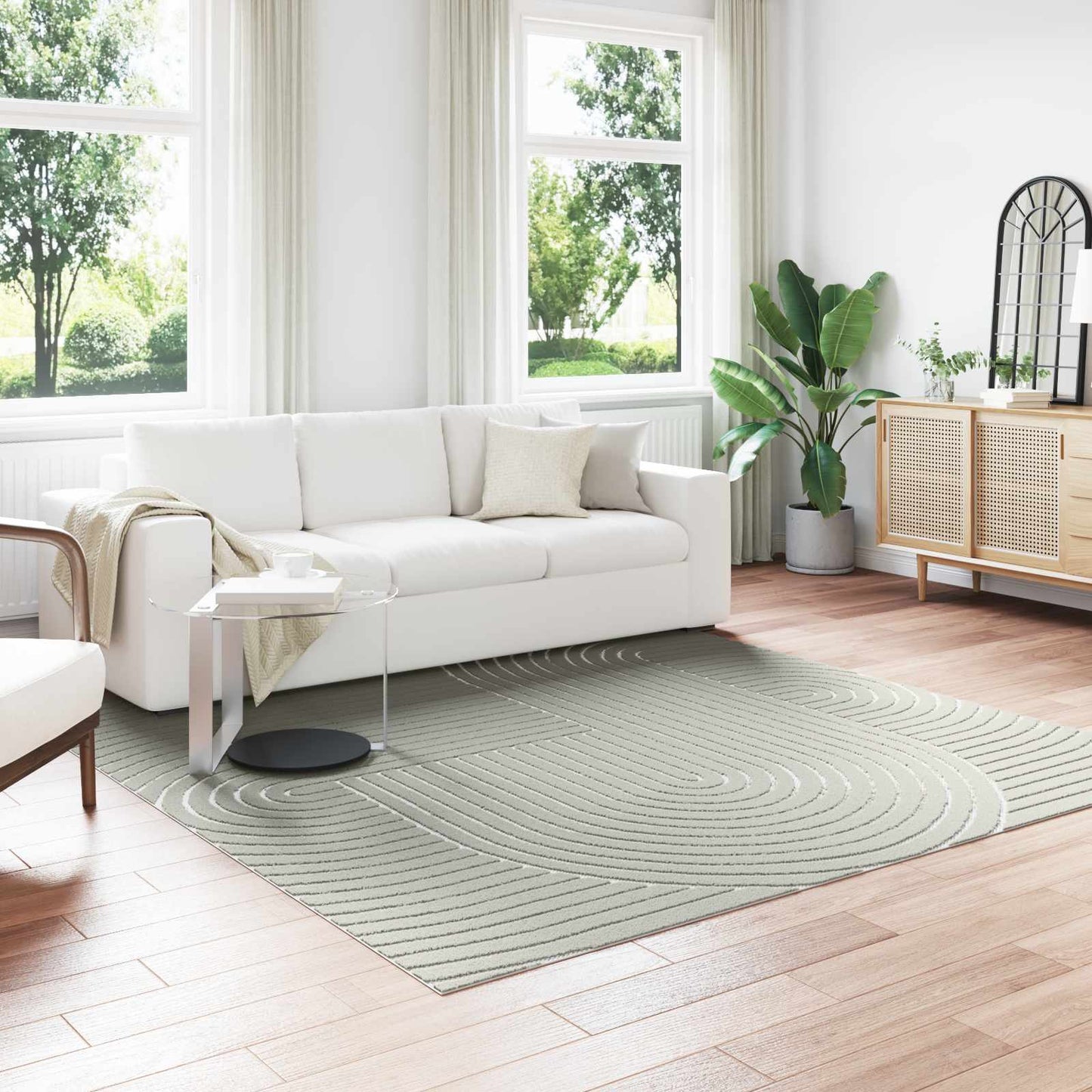 Területszőnyegek Négyzet PALMERAS Zöld 240 x 240 cm Poliészter