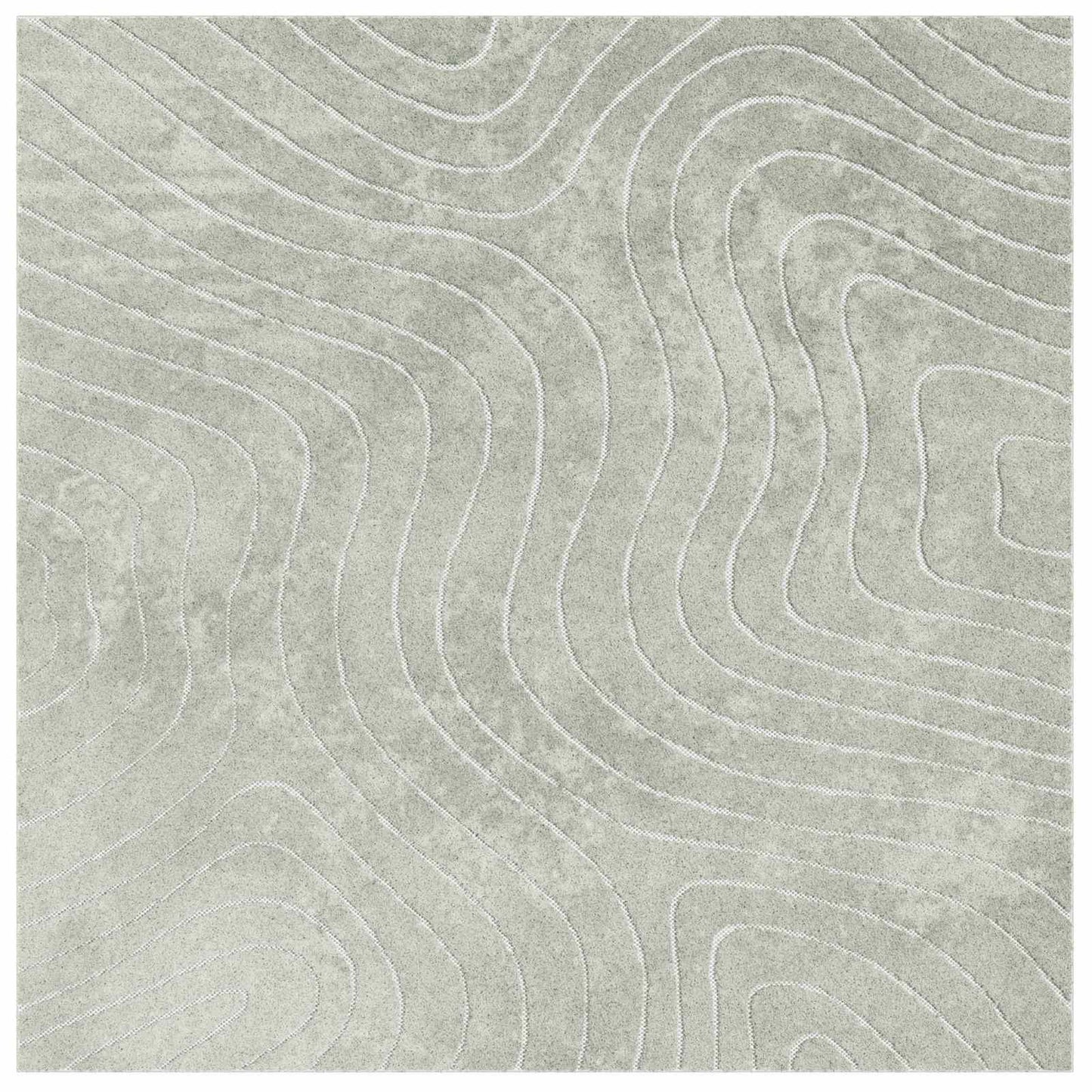Területszőnyegek Négyzet PALMERAS Zöld 120 x 120 cm Poliészter