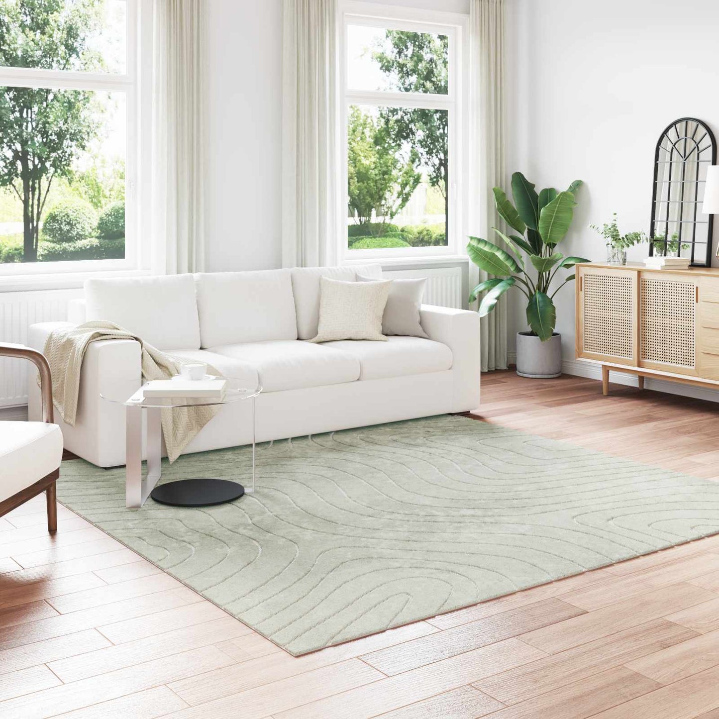 Területszőnyegek Négyzet PALMERAS Zöld 240 x 240 cm Poliészter