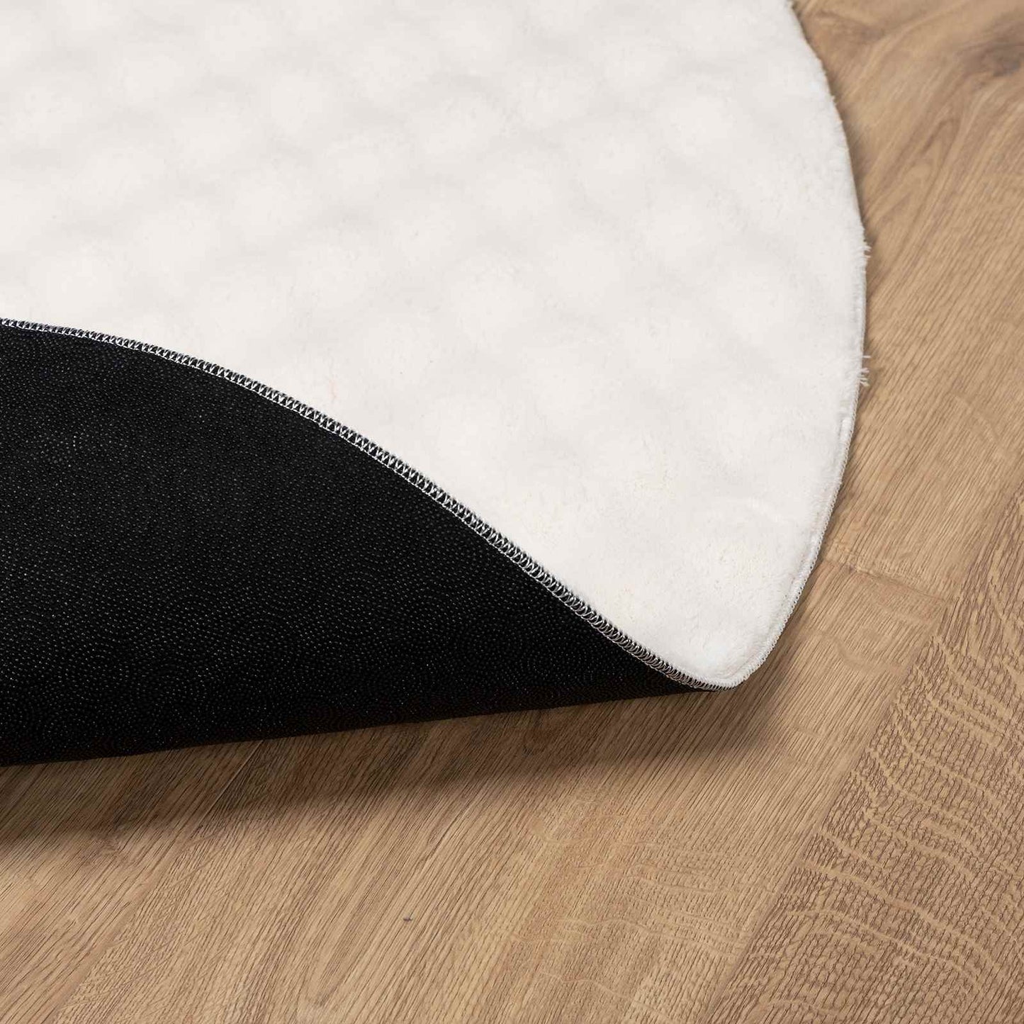 Területszőnyegek Kerek SIROLO Krémszínű Ø 120 CM Poliészter