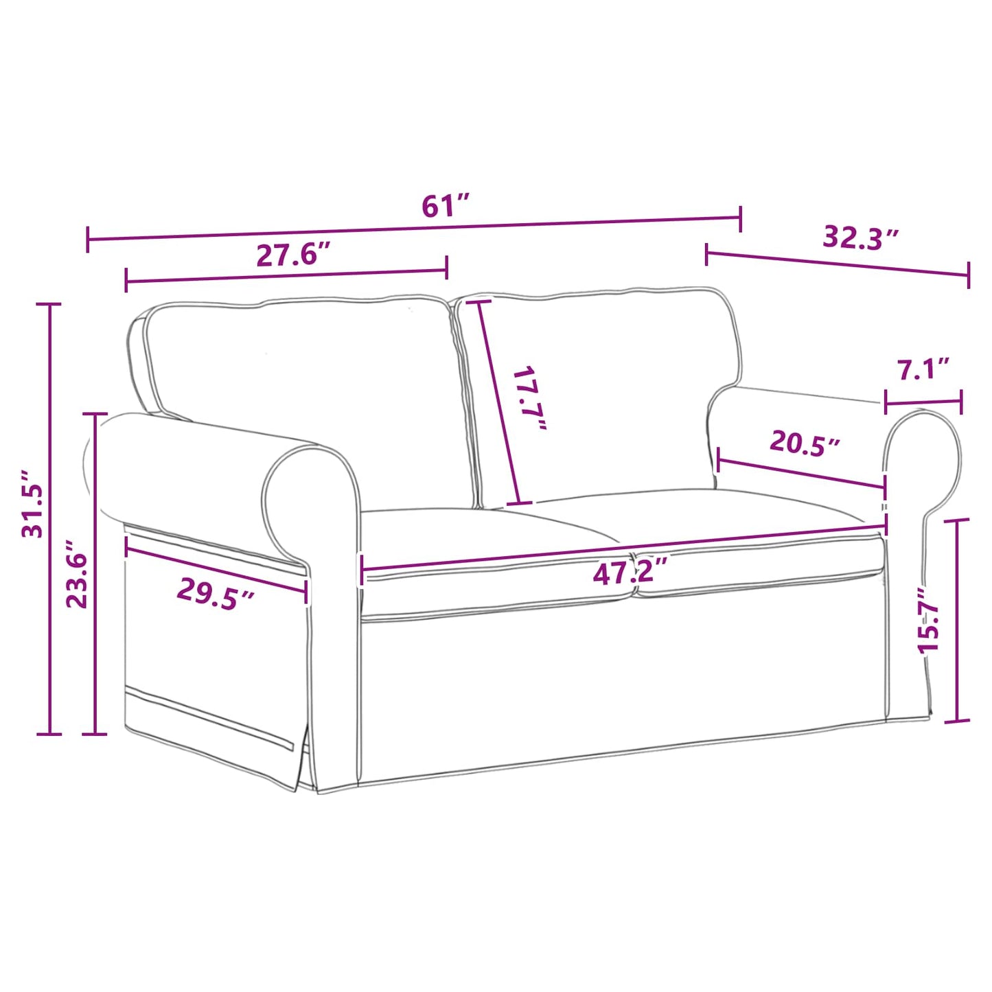 Kanapé Szett 2 pcs Sötétszürke 155 x 82 x 80 cm szövet