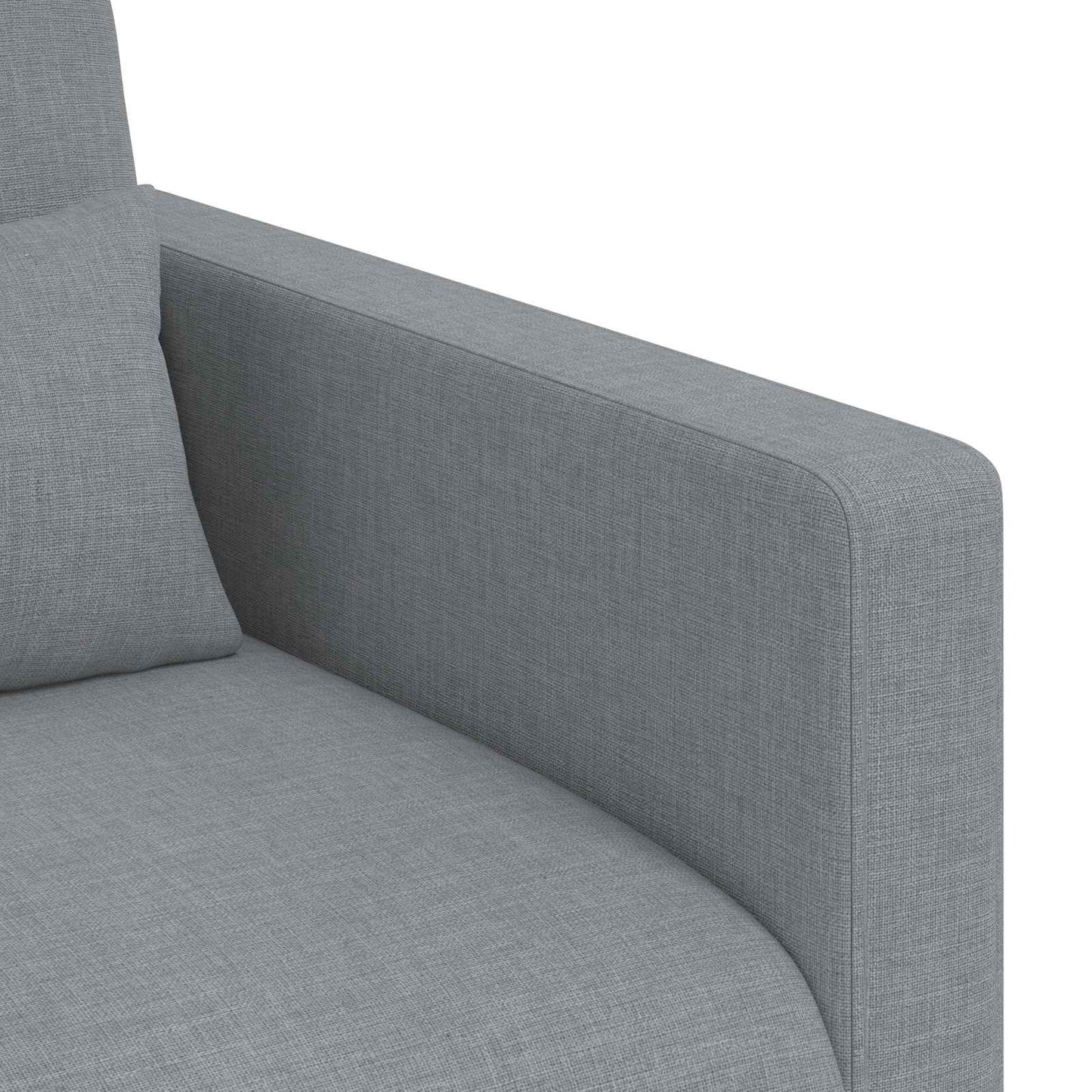 Kanapé Szett 2 pcs Világosszürke 139 x 78 x 80 cm szövet