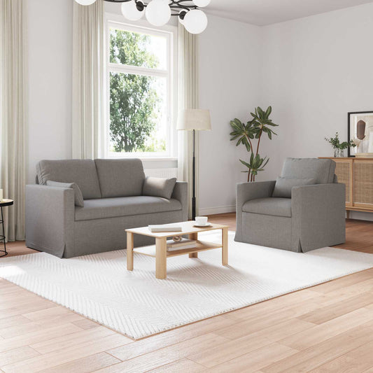 Kanapé Szett 2 pcs Tópszínű 139 x 78 x 80 cm szövet