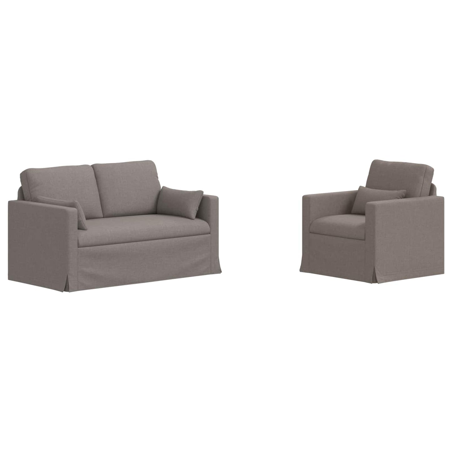Kanapé Szett 2 pcs Tópszínű 139 x 78 x 80 cm szövet