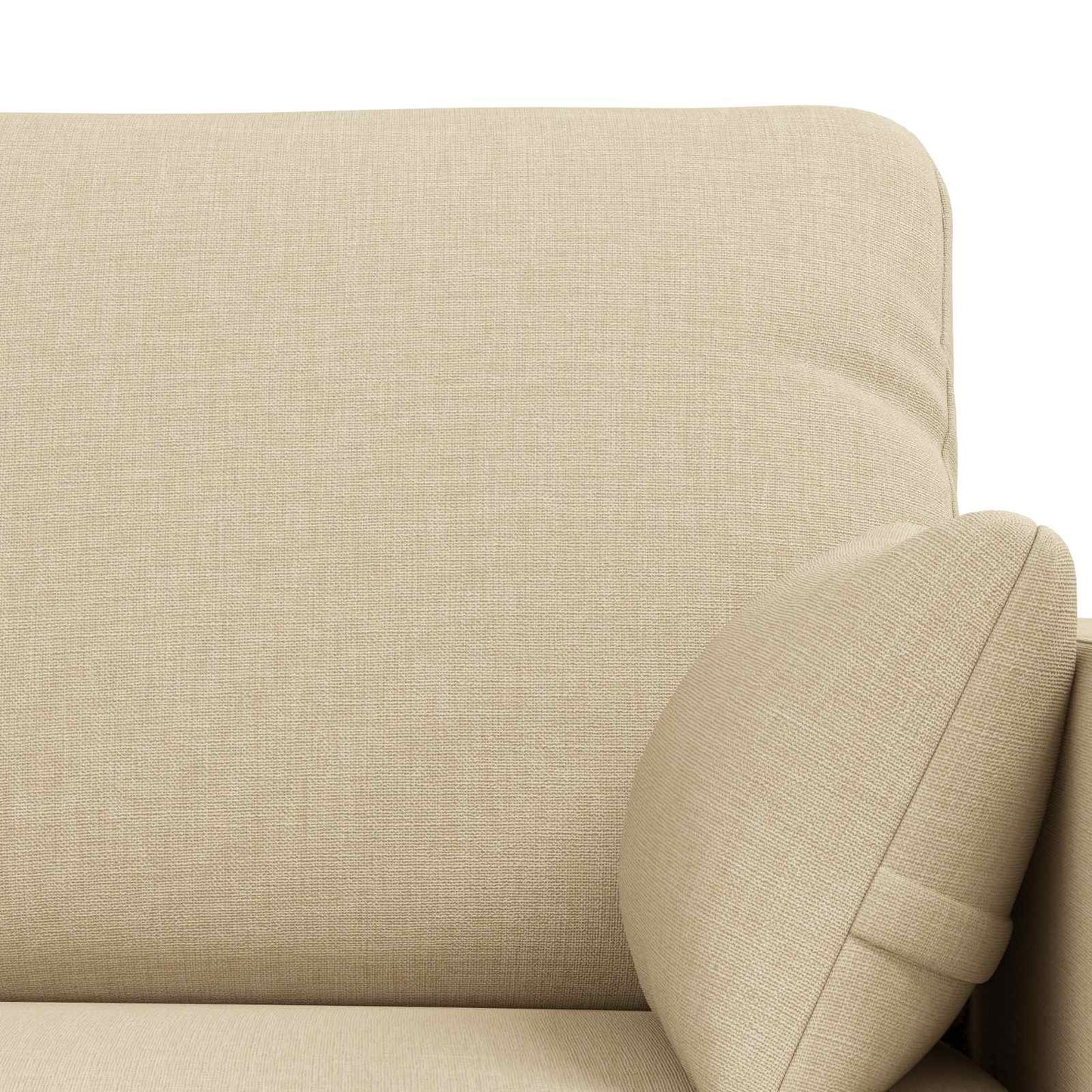 Kanapé Szett 2 pcs Krém 139 x 78 x 80 cm szövet