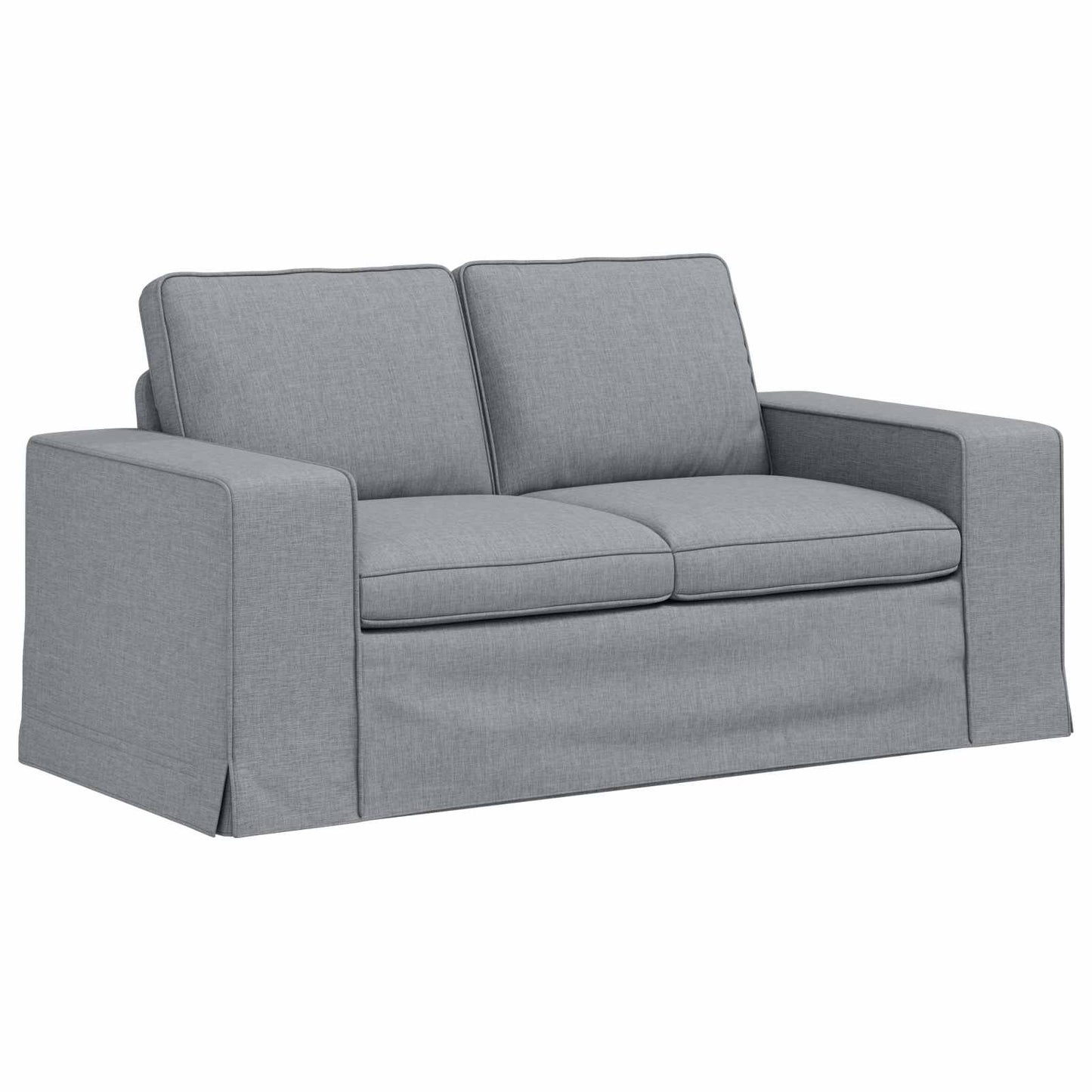 Kanapé Szett 2 pcs Világosszürke 162 x 80 x 82 cm szövet