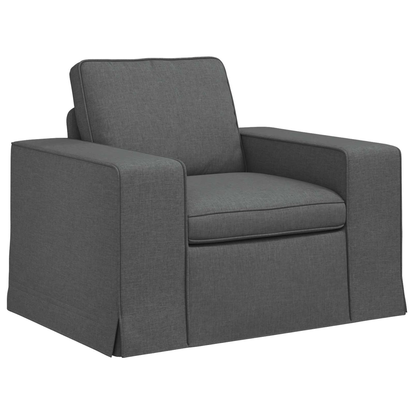 Kanapé Szett 2 pcs Sötétszürke 162 x 80 x 82 cm szövet