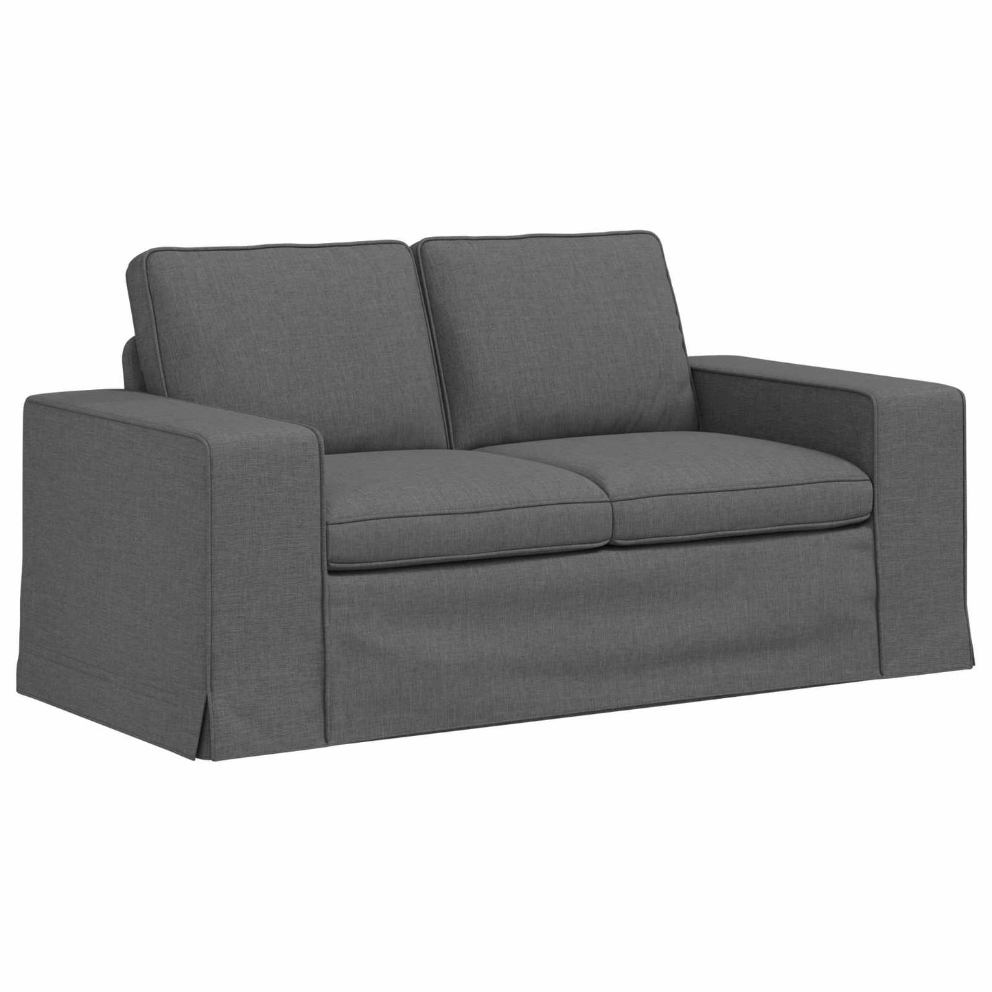Kanapé Szett 2 pcs Sötétszürke 162 x 80 x 82 cm szövet