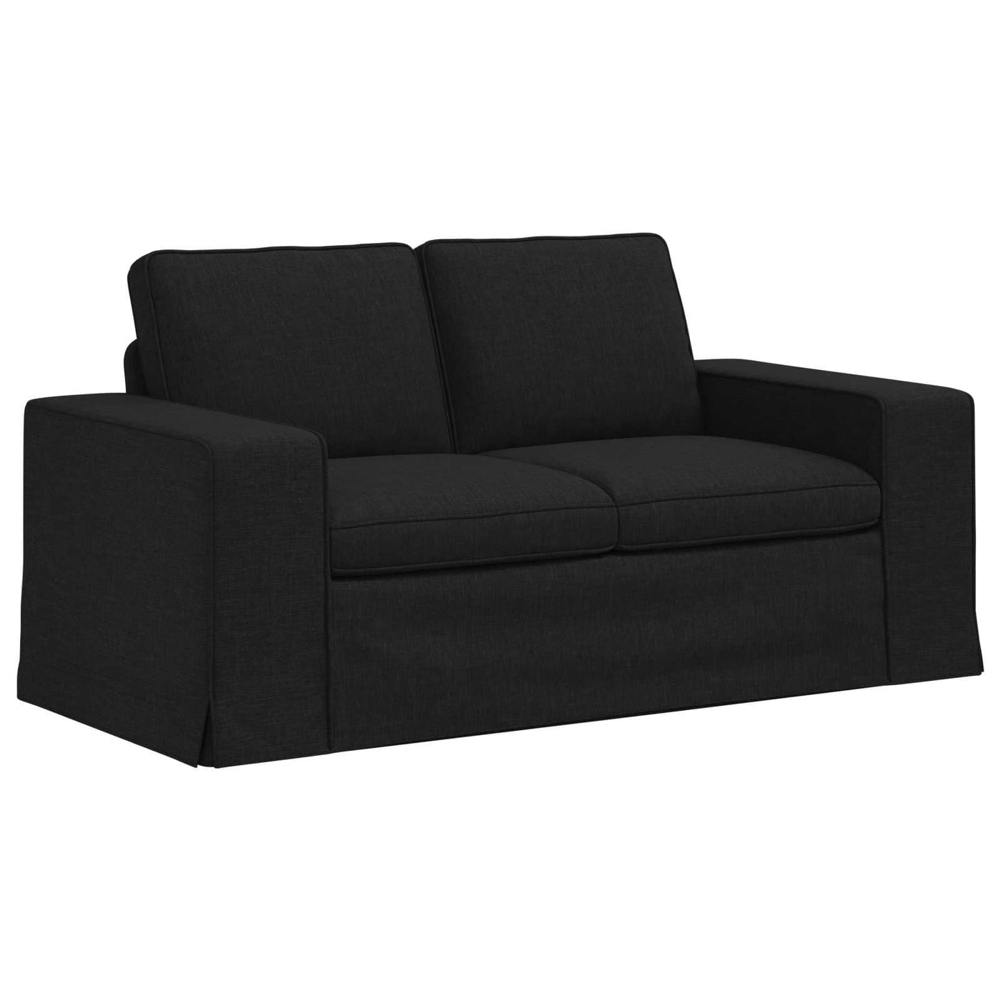 Kanapé Szett 2 pcs Fekete 162 x 80 x 82 cm szövet