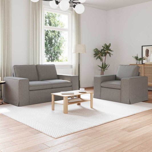 Kanapé Szett 2 pcs Tópszínű 162 x 80 x 82 cm szövet