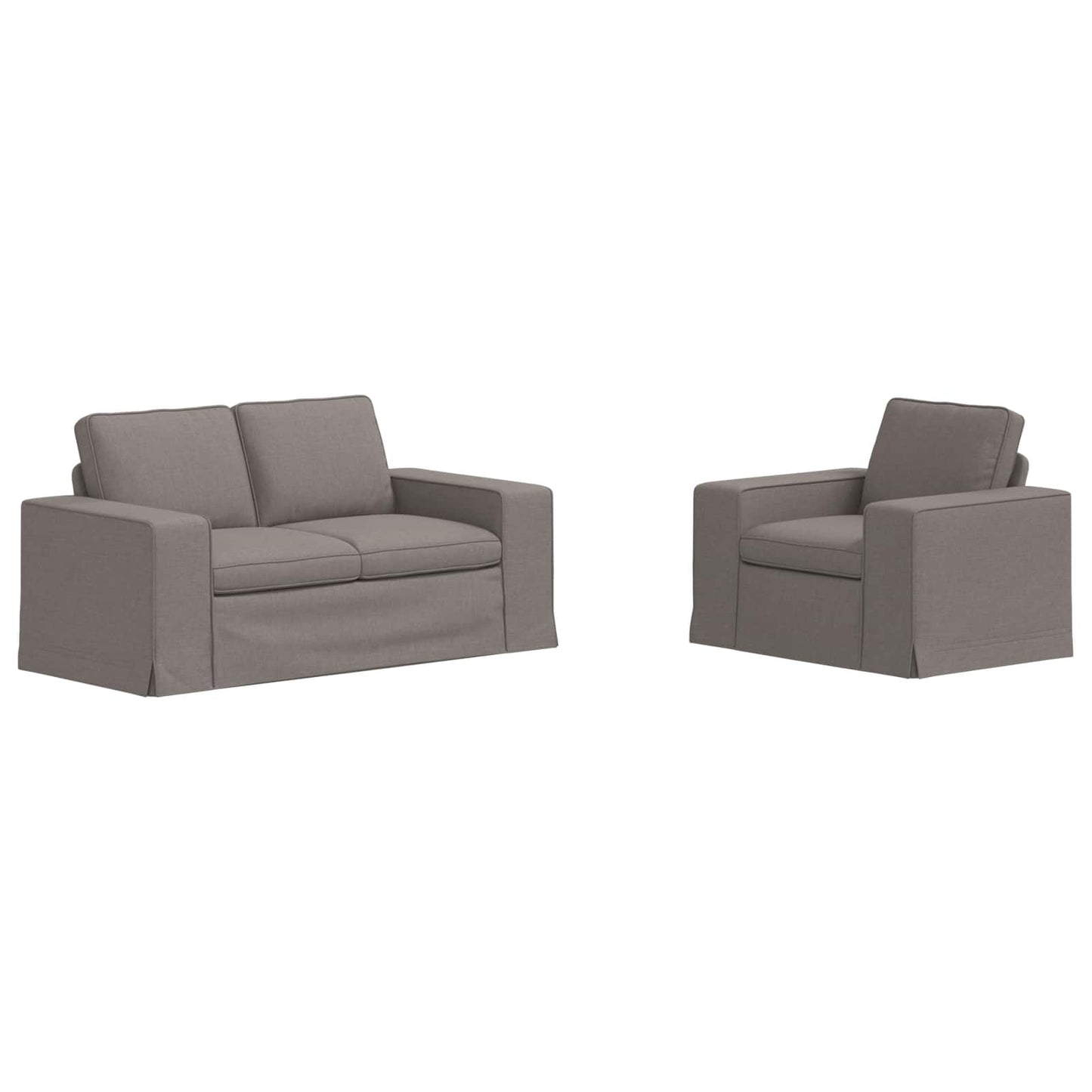Kanapé Szett 2 pcs Tópszínű 162 x 80 x 82 cm szövet