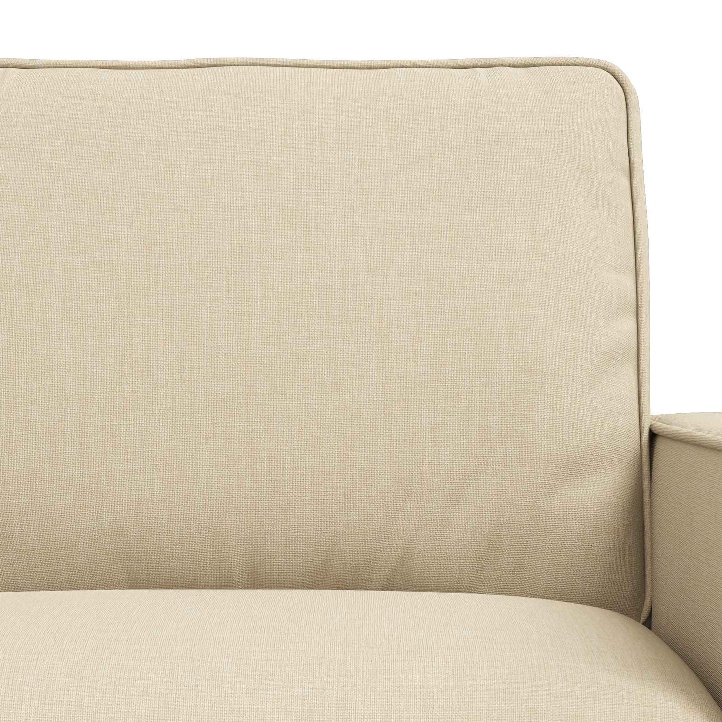 Kanapé Szett 2 pcs Krém 162 x 80 x 82 cm szövet