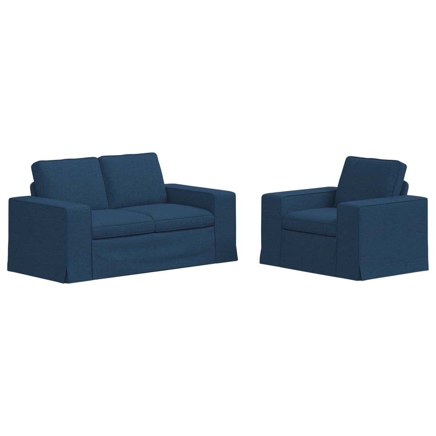 Kanapé Szett 2 pcs Kék 162 x 80 x 82 cm szövet
