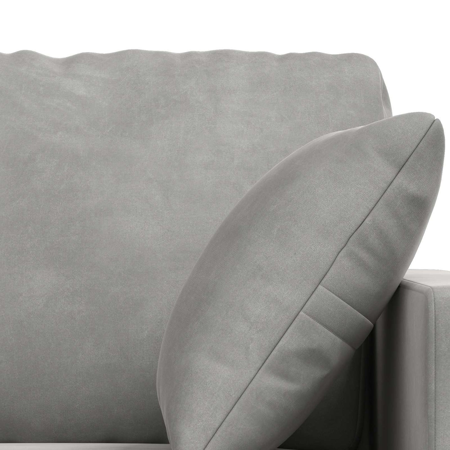 Kanapé Szett 2 pcs Világosszürke 138 x 78 x 80 cm Bársony