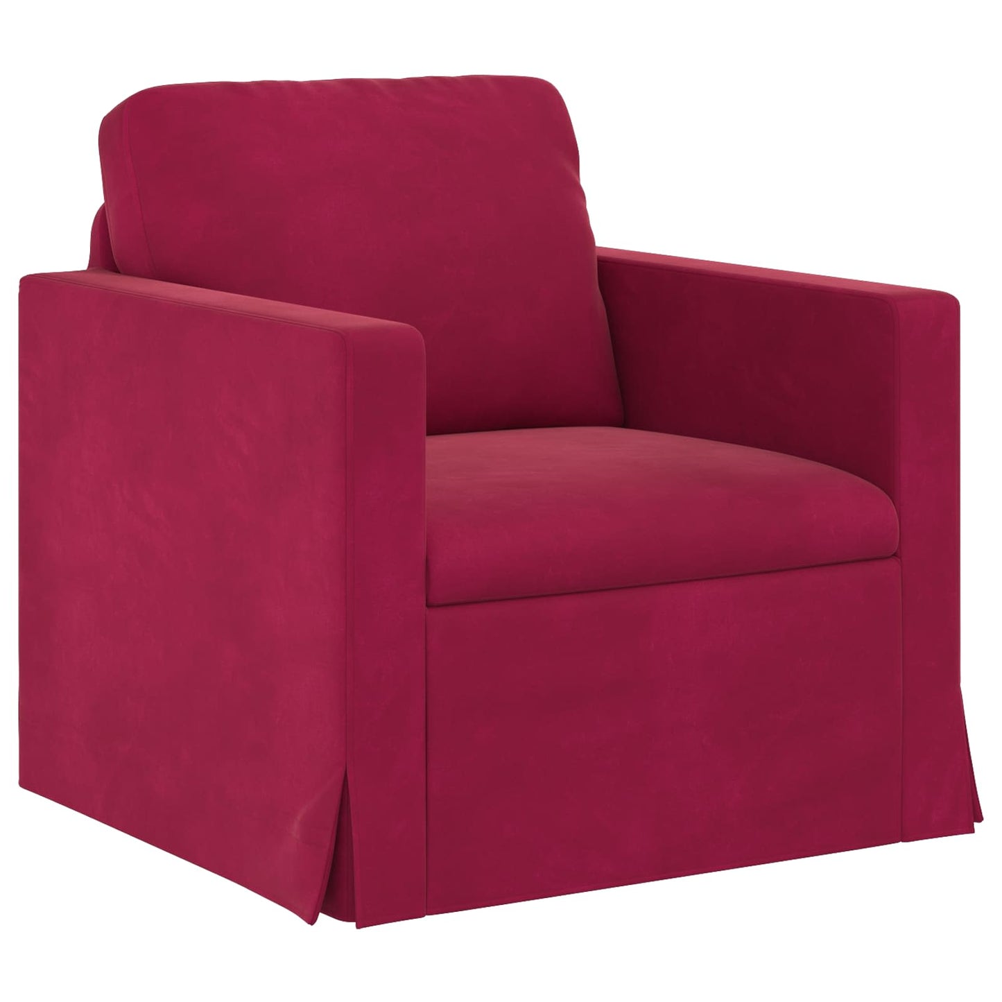 Kanapé Szett 2 pcs Bordó 138 x 78 x 80 cm Bársony