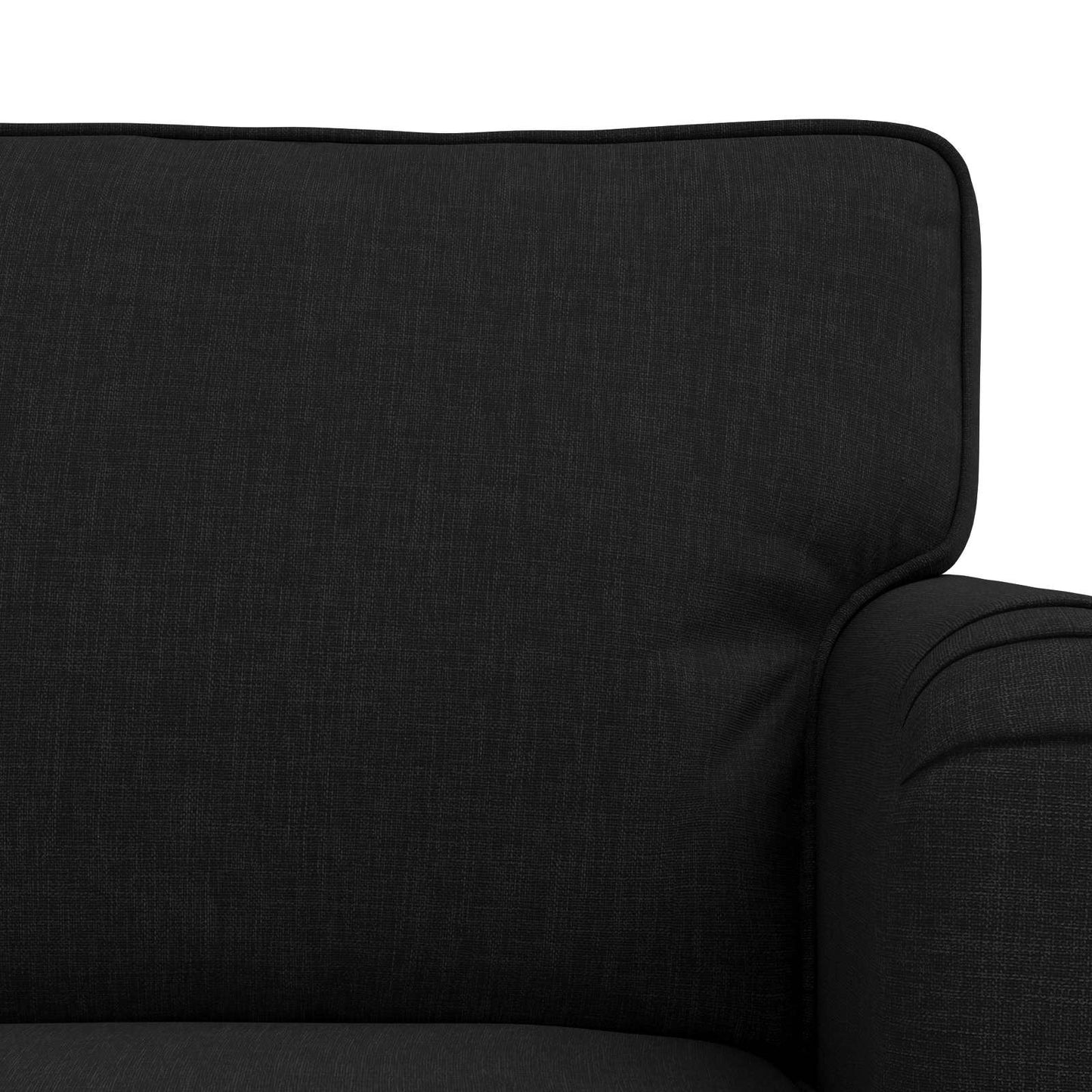 Kanapé Szett 2 pcs Fekete 144 x 80 x 85 cm szövet