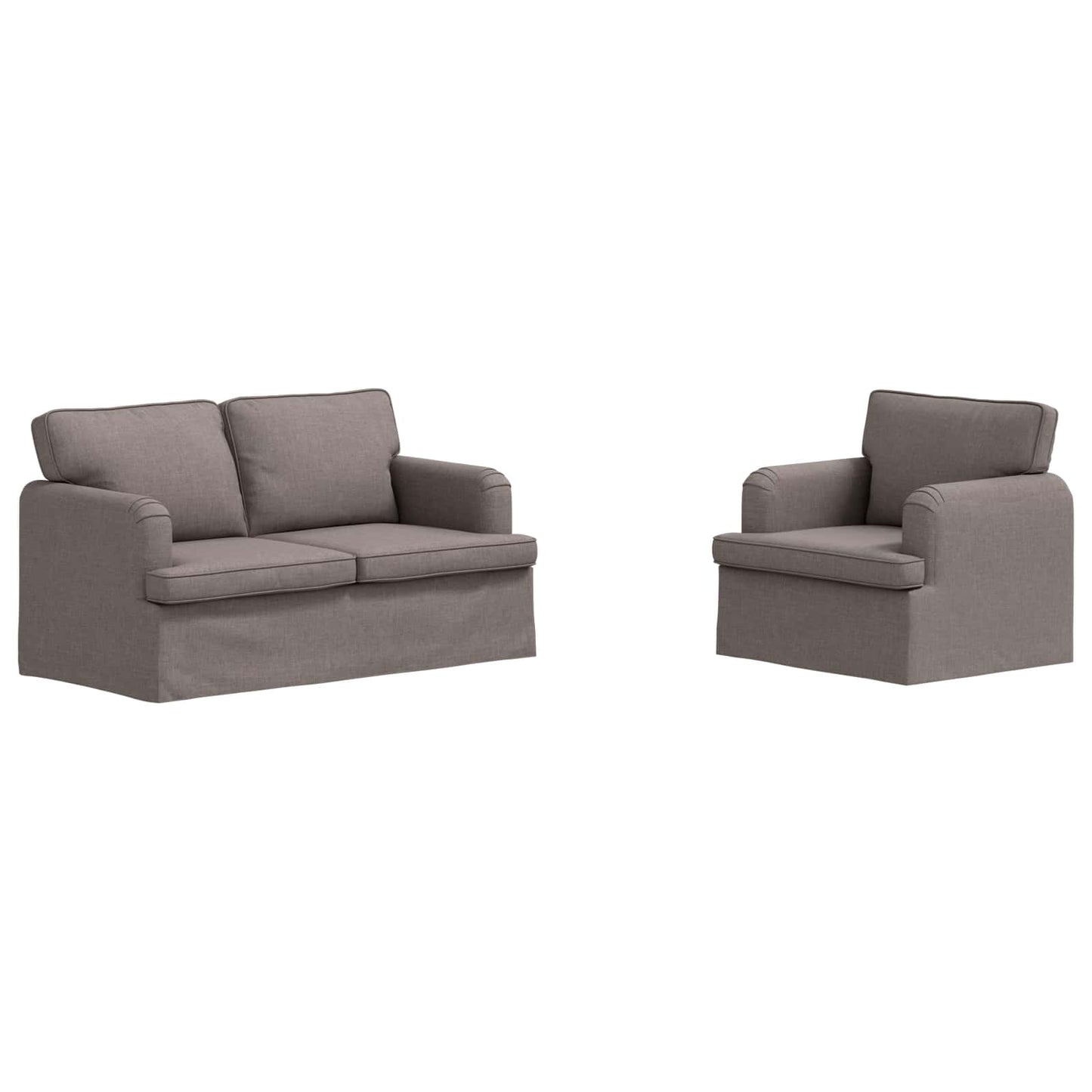 Kanapé Szett 2 pcs Tópszínű 144 x 80 x 85 cm szövet