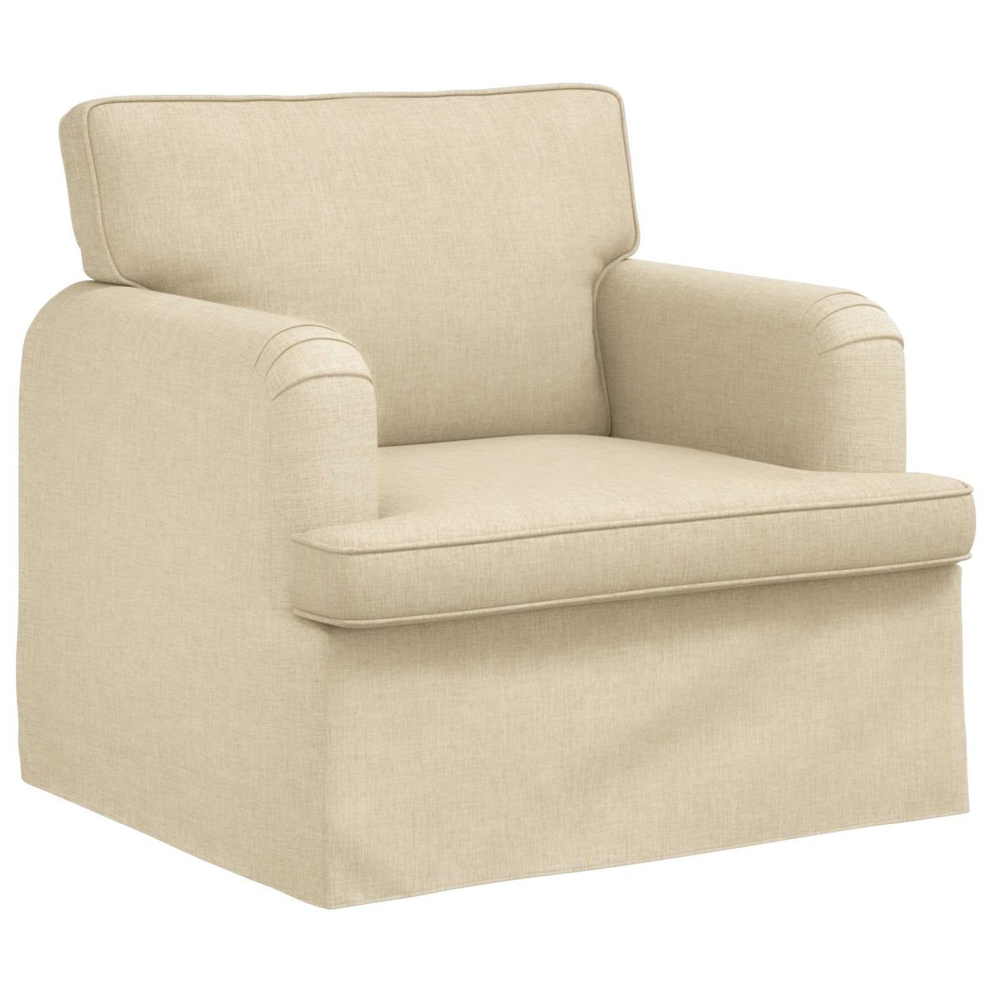 Kanapé Szett 2 pcs Krém 144 x 80 x 85 cm szövet