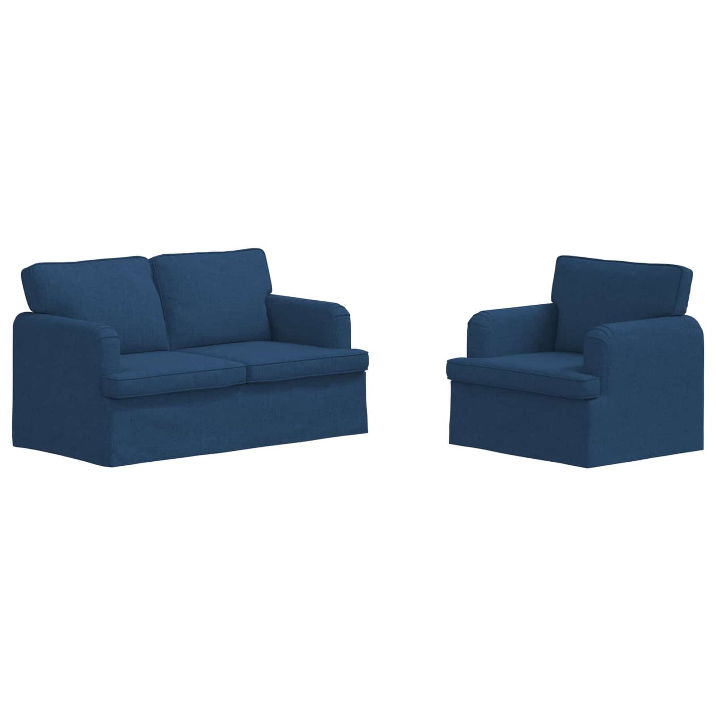 Kanapé Szett 2 pcs Kék 144 x 80 x 85 cm szövet