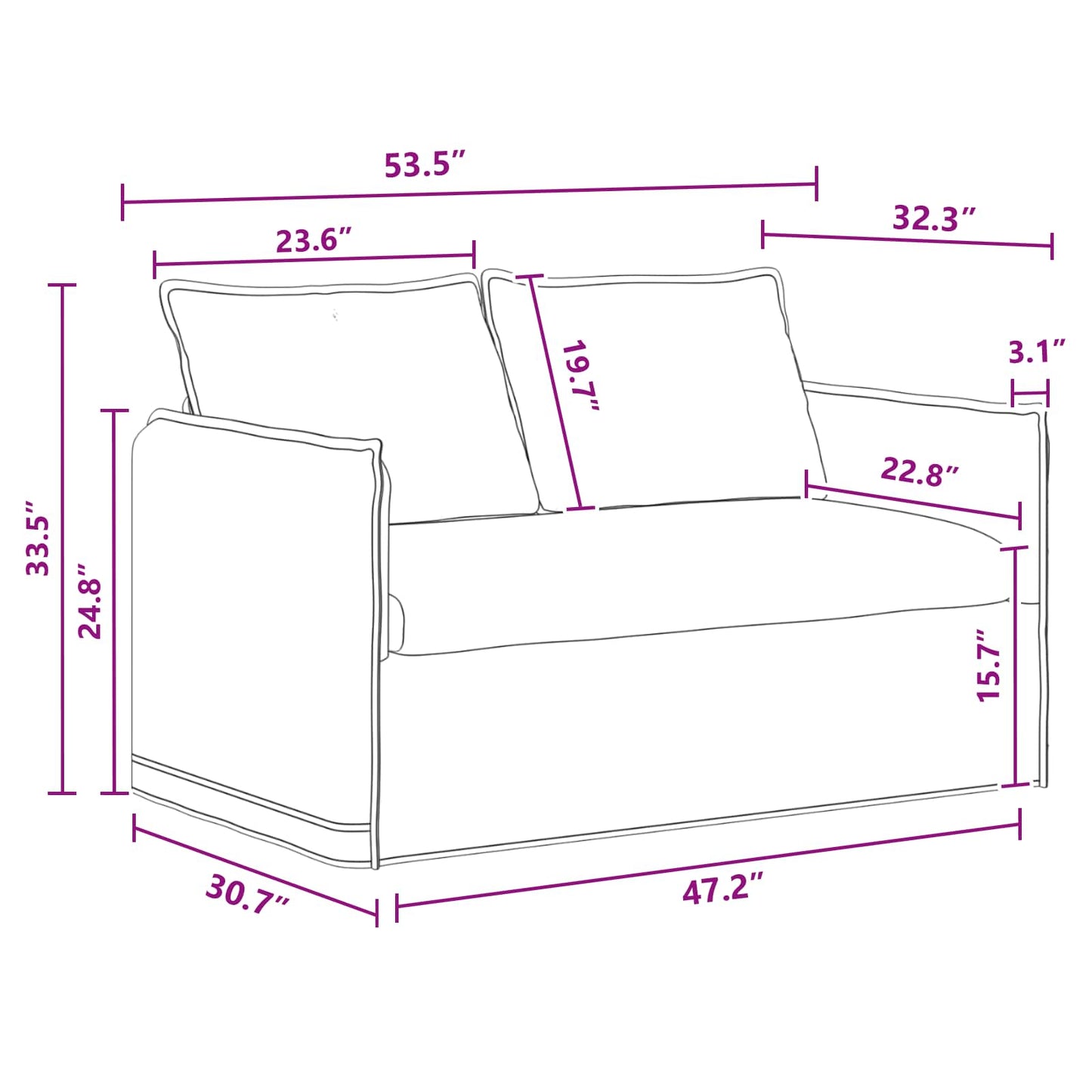 Kanapé Szett 2 pcs Sötétszürke 136 x 82 x 85 cm Szövet