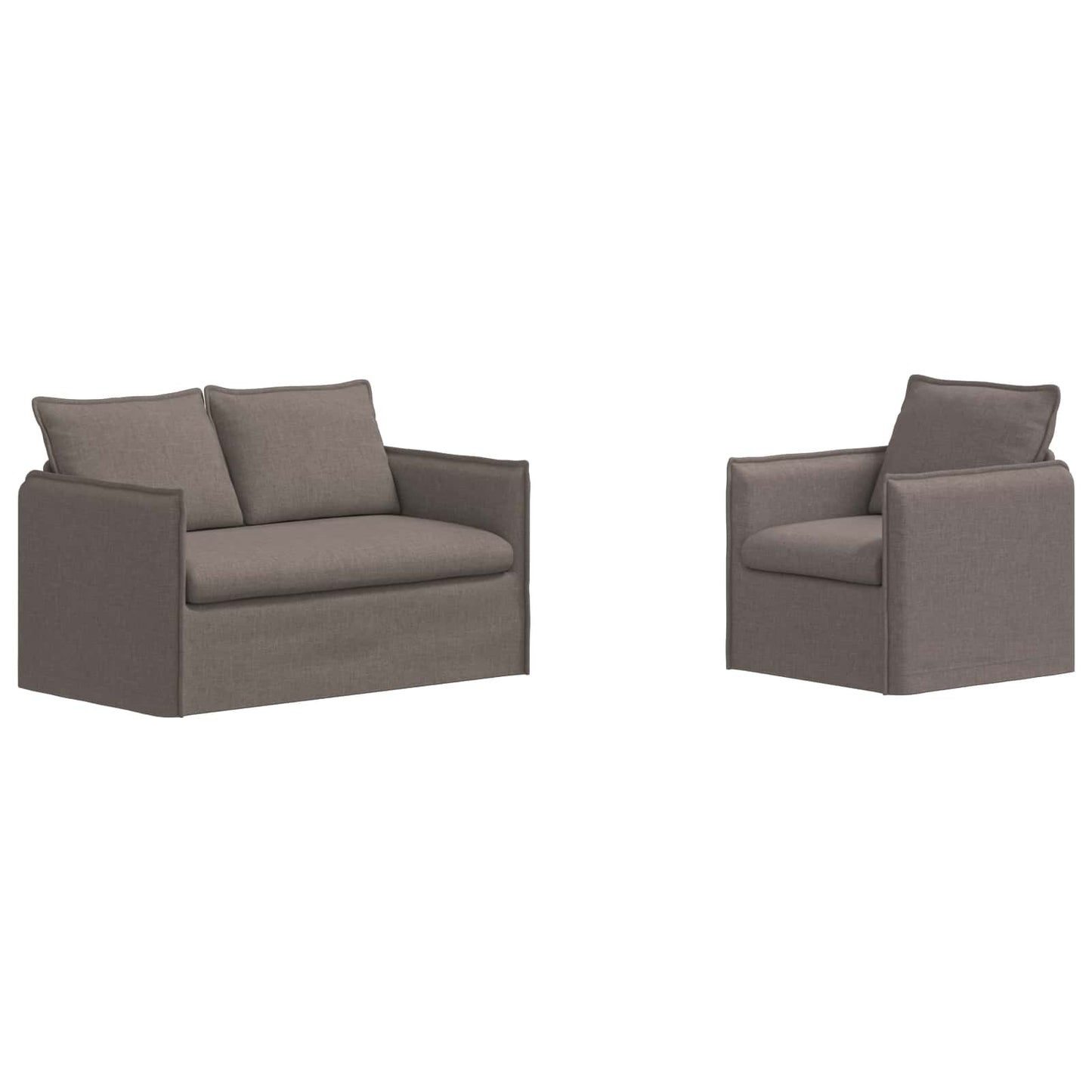 Kanapé Szett 2 pcs Tópszínű 136 x 82 x 85 cm Szövet