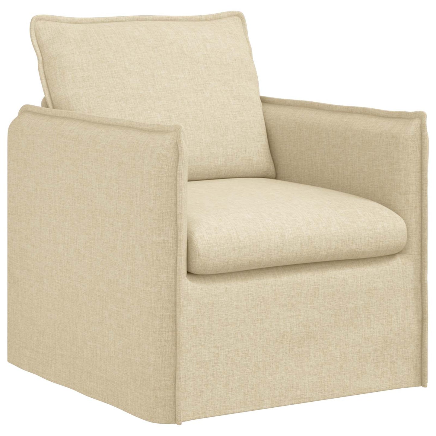 Kanapé Szett 2 pcs Krémszínű 136 x 82 x 85 cm Szövet