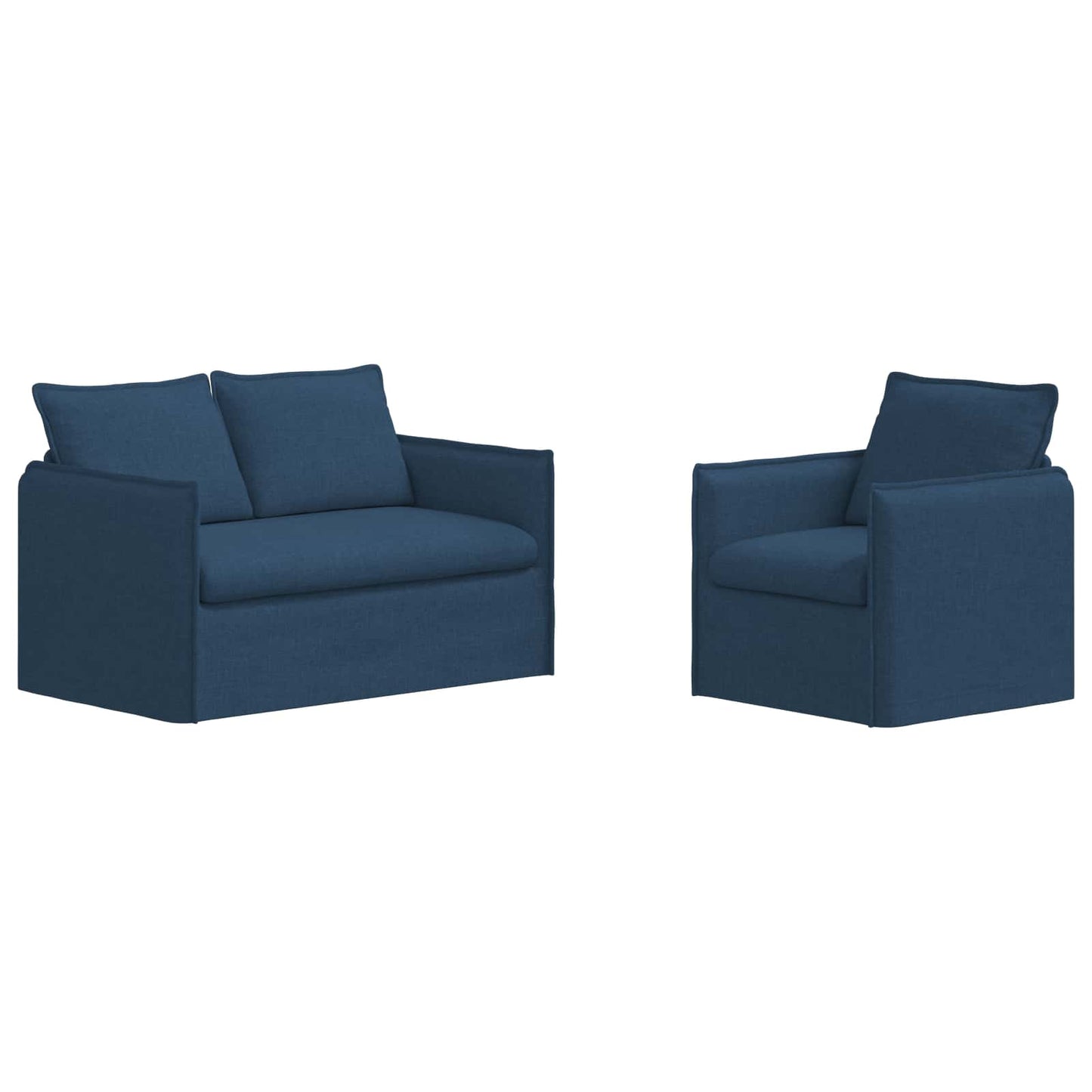 Kanapé Szett 2 pcs Kék 136 x 82 x 85 cm Szövet