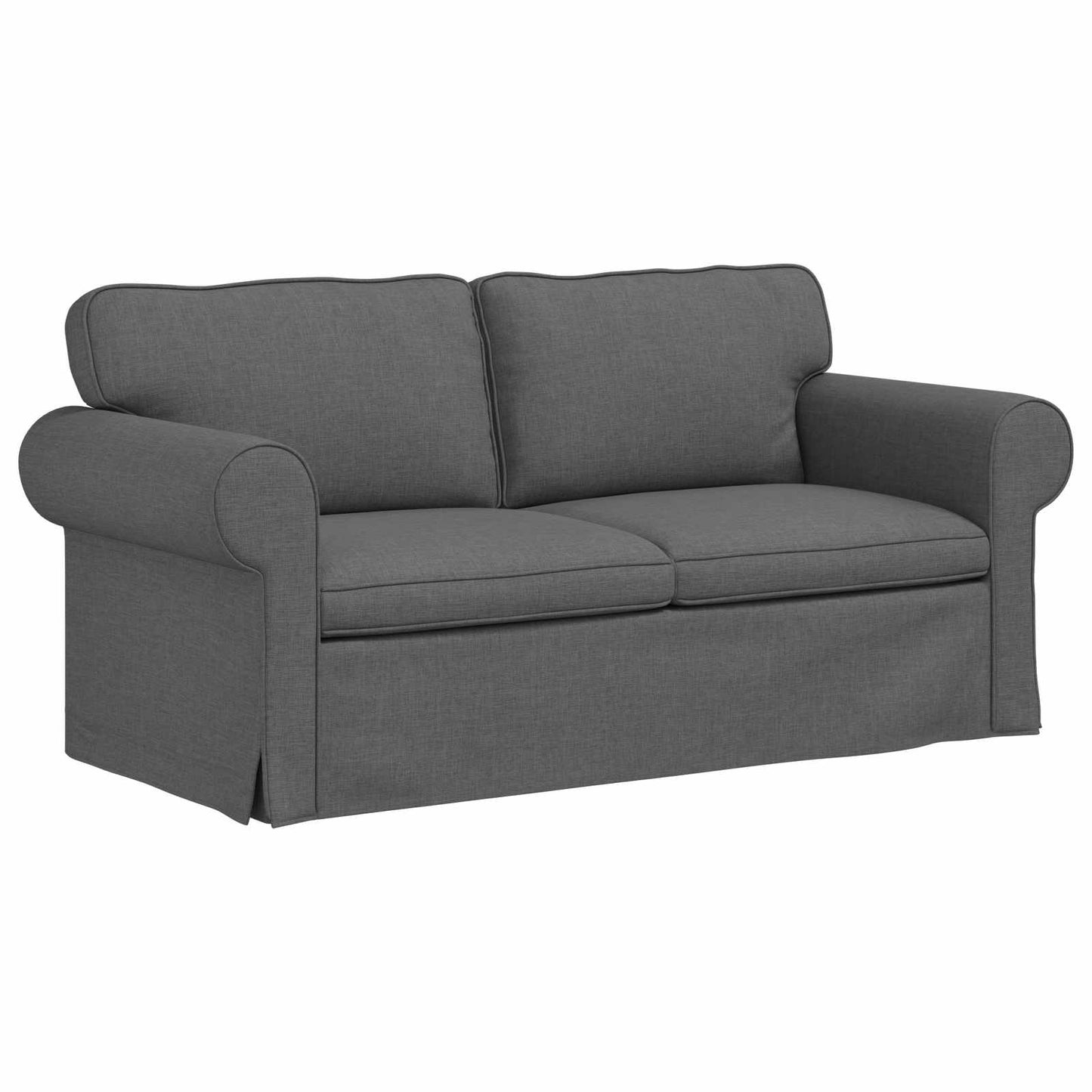Kanapé Szett 2 pcs Sötétszürke 175 x 82 x 80 cm szövet